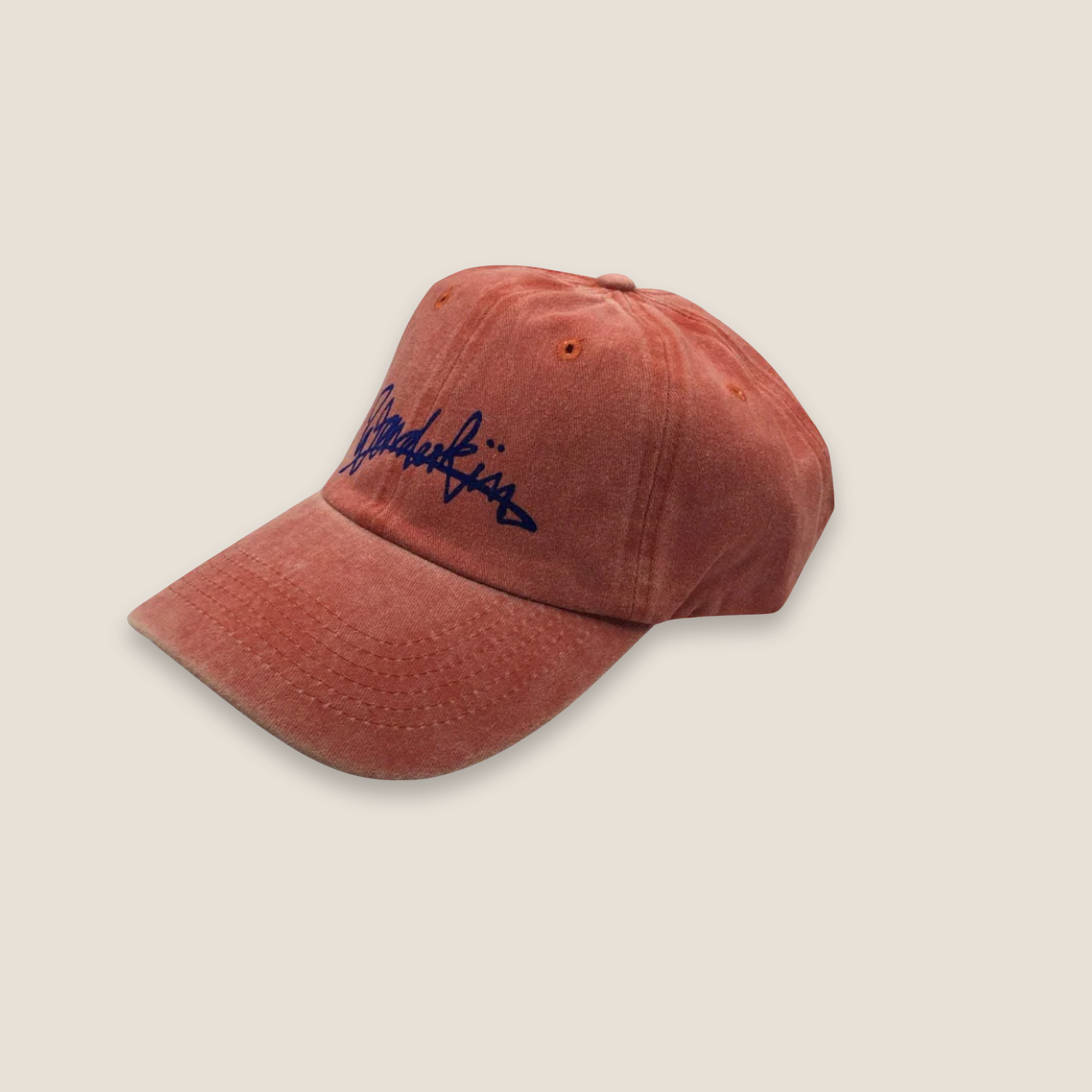 THE POP VINTAGE STREET LOGO CAP // orange & black