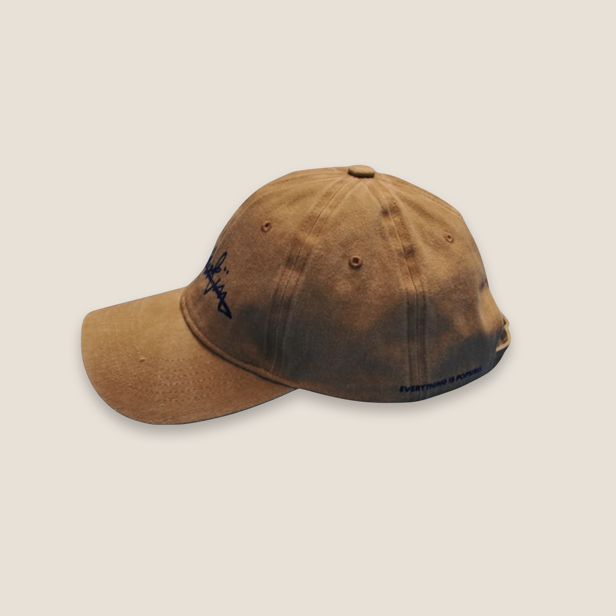THE POP VINTAGE STREET LOGO CAP // brown & black