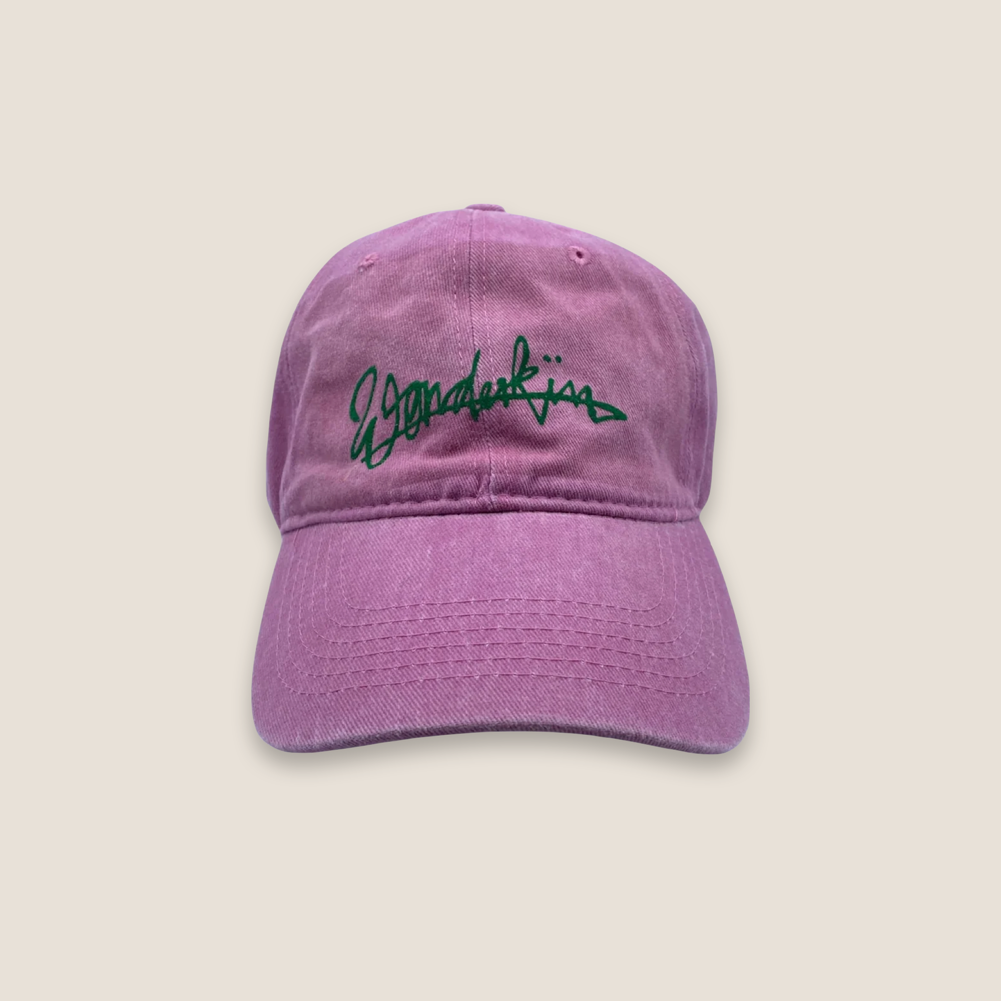 THE POP VINTAGE STREET LOGO CAP // Pink & Green