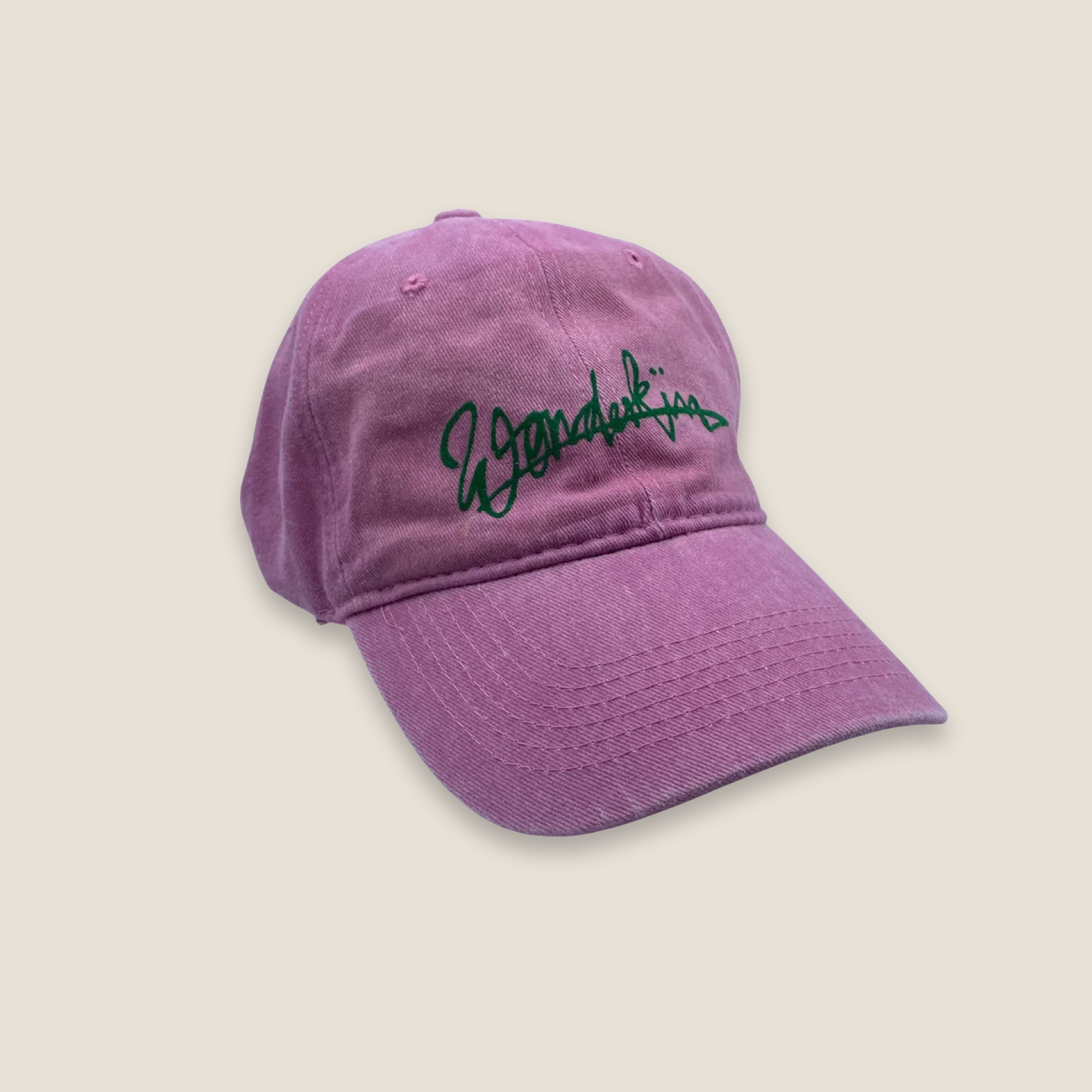 THE POP VINTAGE STREET LOGO CAP // Pink & Green