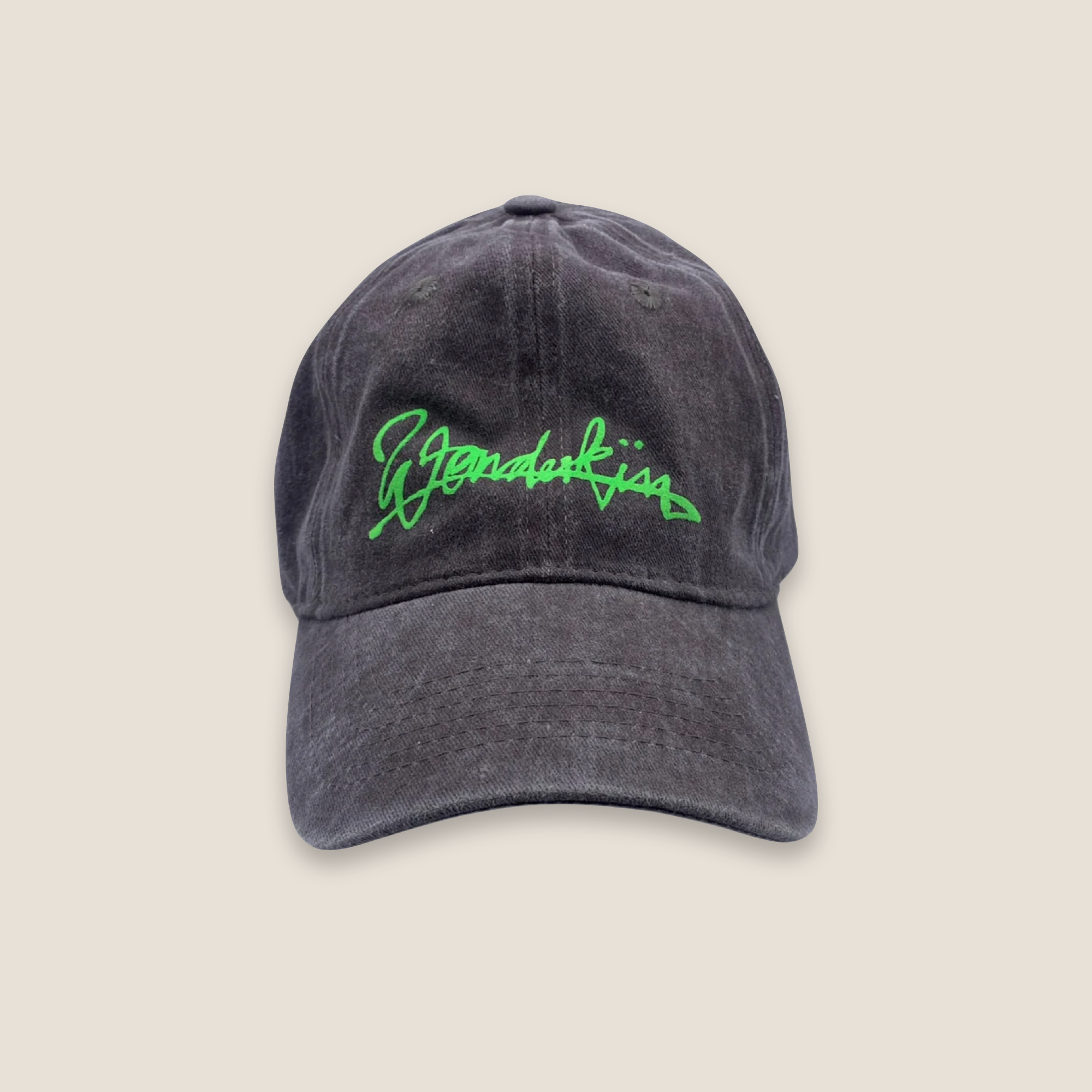 THE POP VINTAGE STREET LOGO CAP // BROWN & Green