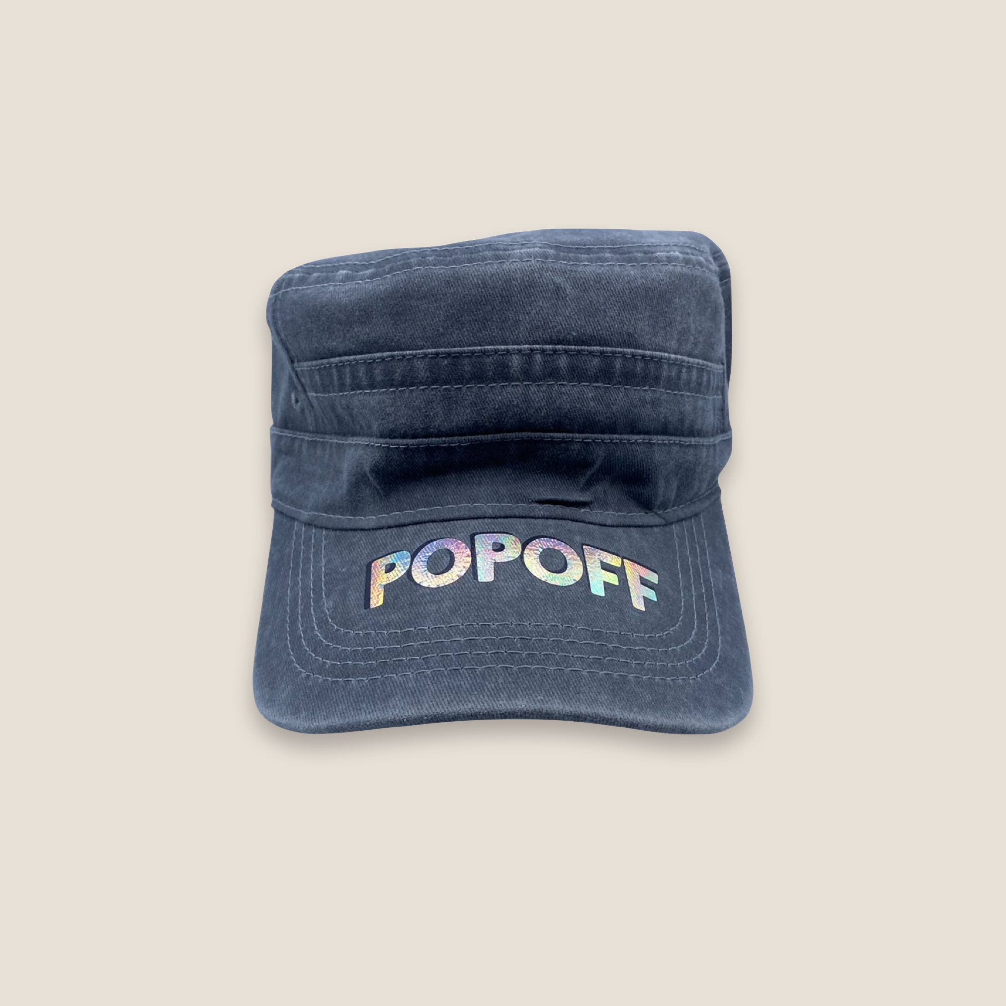 THE POP-OFF CADET CAP // Grey + Holo