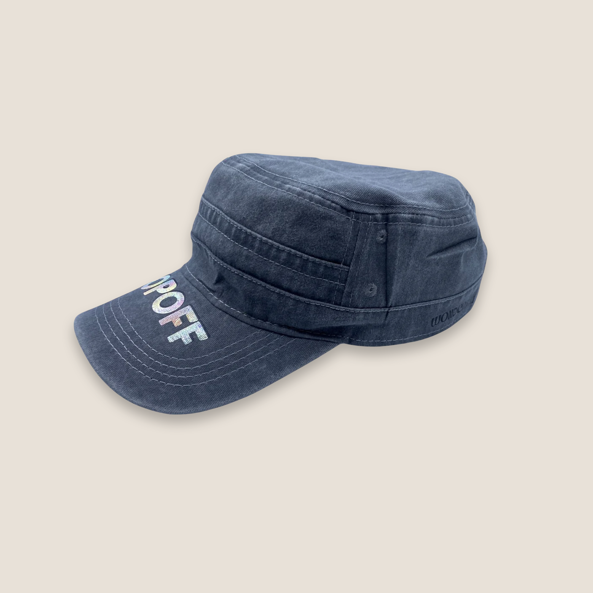 THE POP-OFF CADET CAP // Grey + Holo