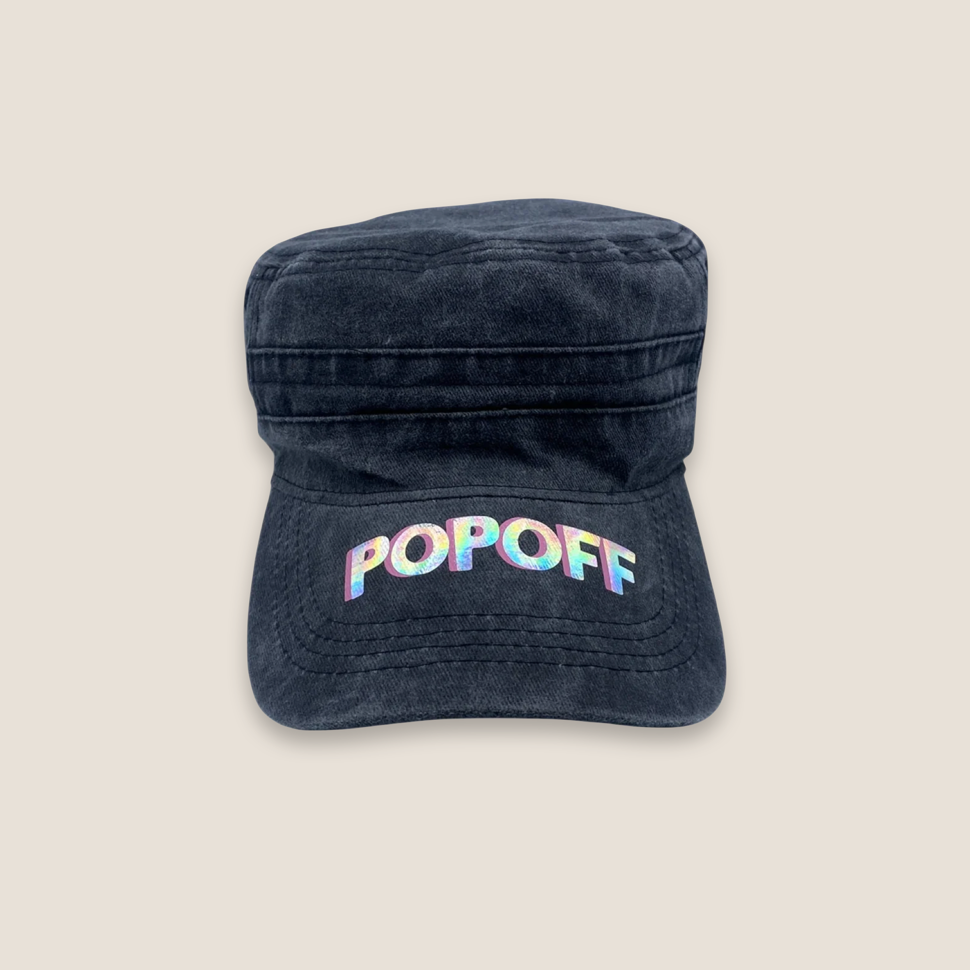 THE POP-OFF CADET CAP //Black + Holo