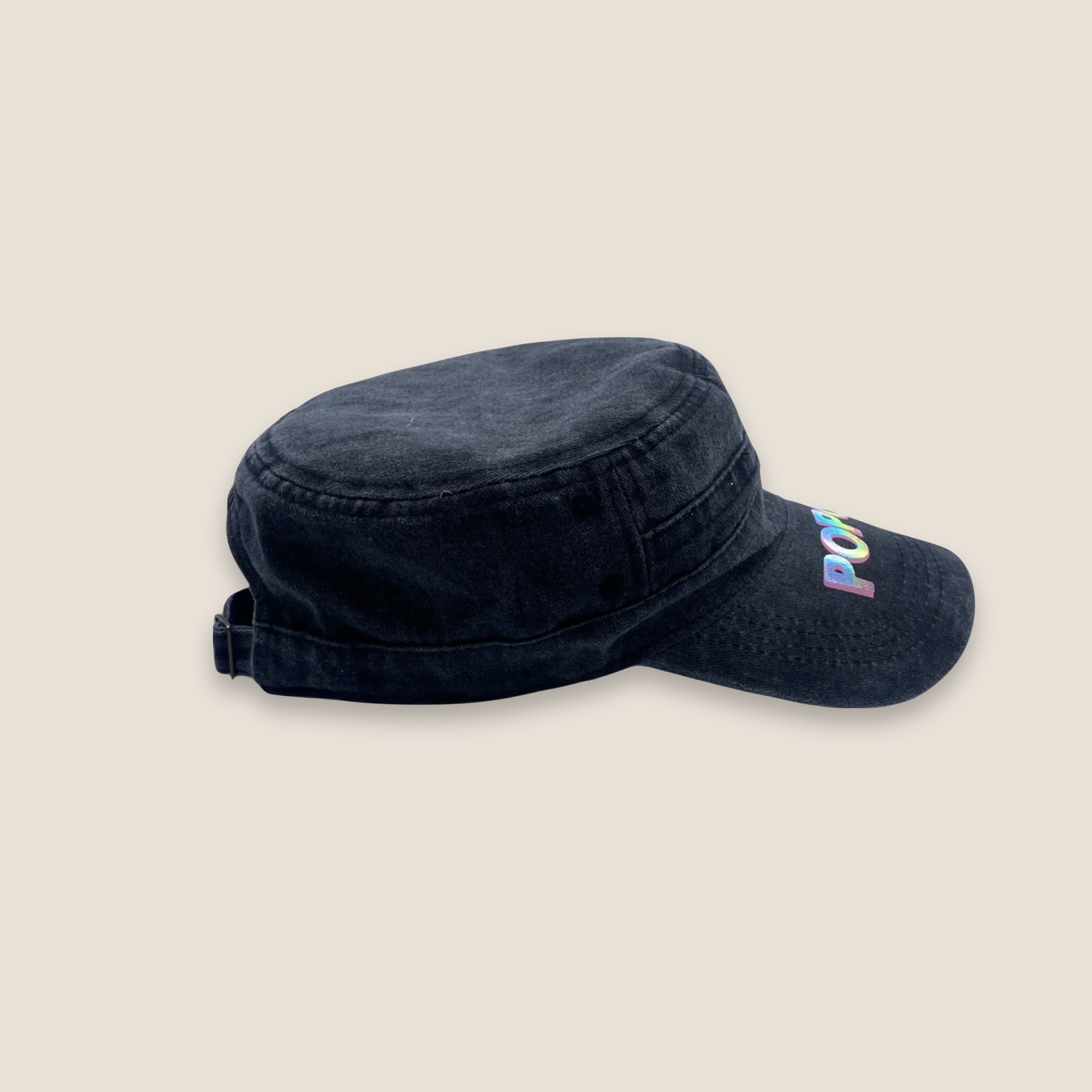 THE POP-OFF CADET CAP //Black + Holo