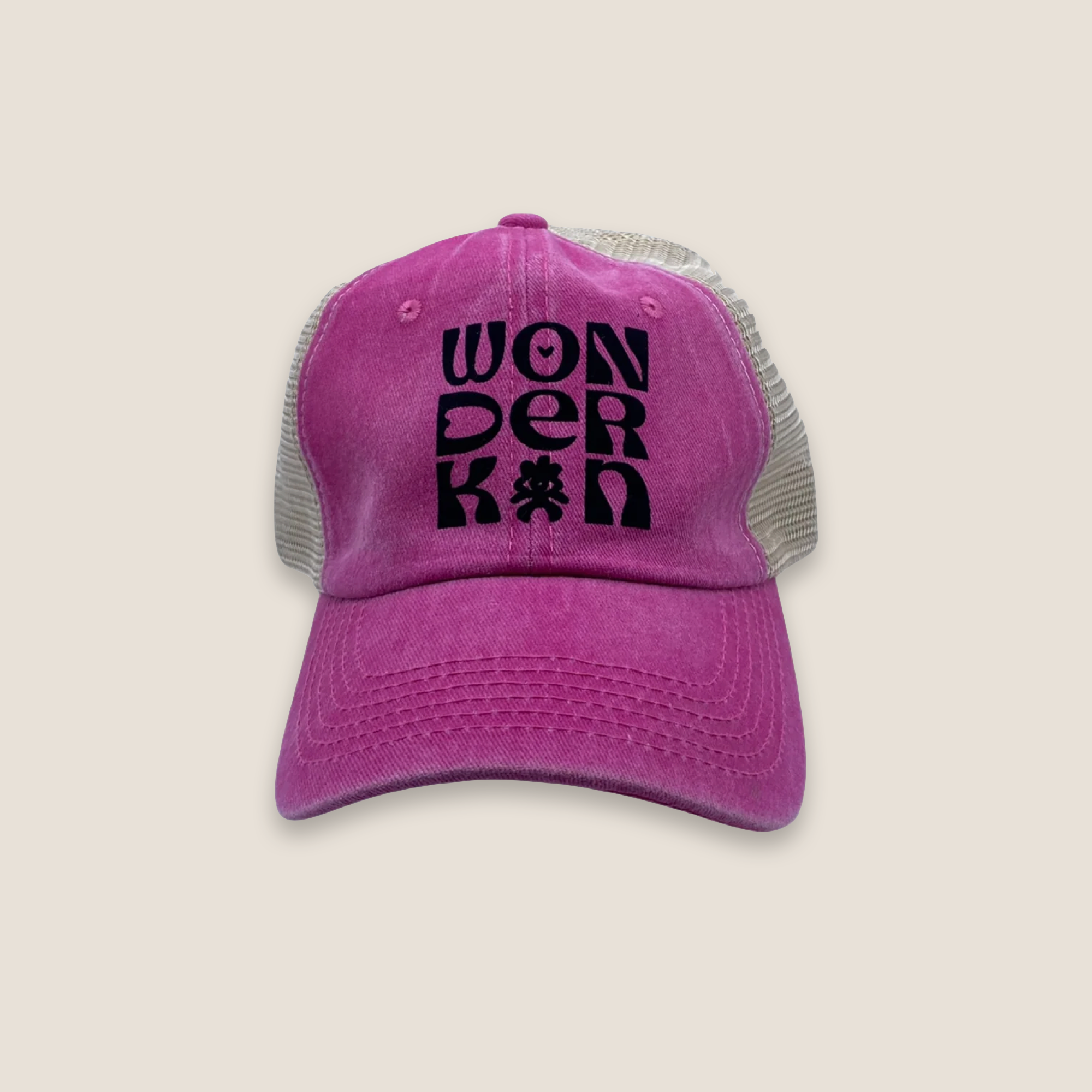 THE POP MESH BASEBALL CAP // Pink & Black