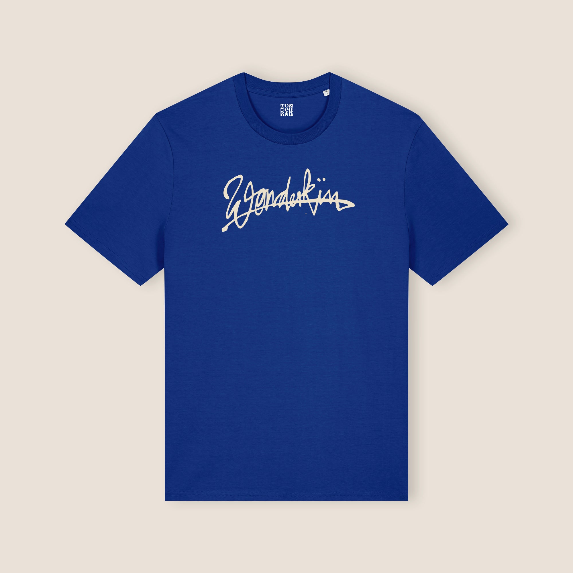 THE POP SIGNATURE TEE 180 // workwear blue & beige