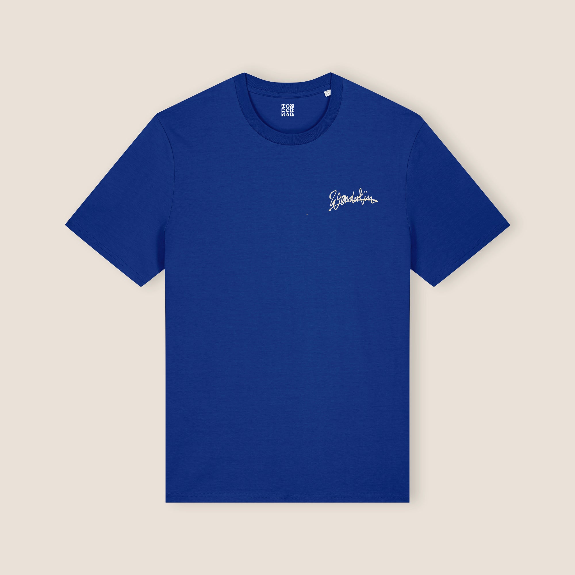 THE POP SIGNATURE TEE 180 // workwear blue & beige