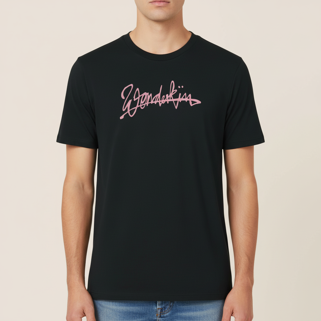 THE POP SIGNATURE TEE 180 // black & pink