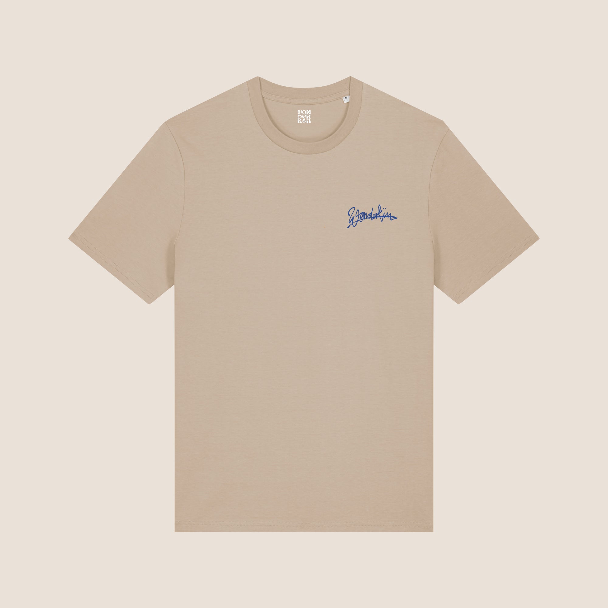 THE POP SIGNATURE TEE 180 // desert dust & blue