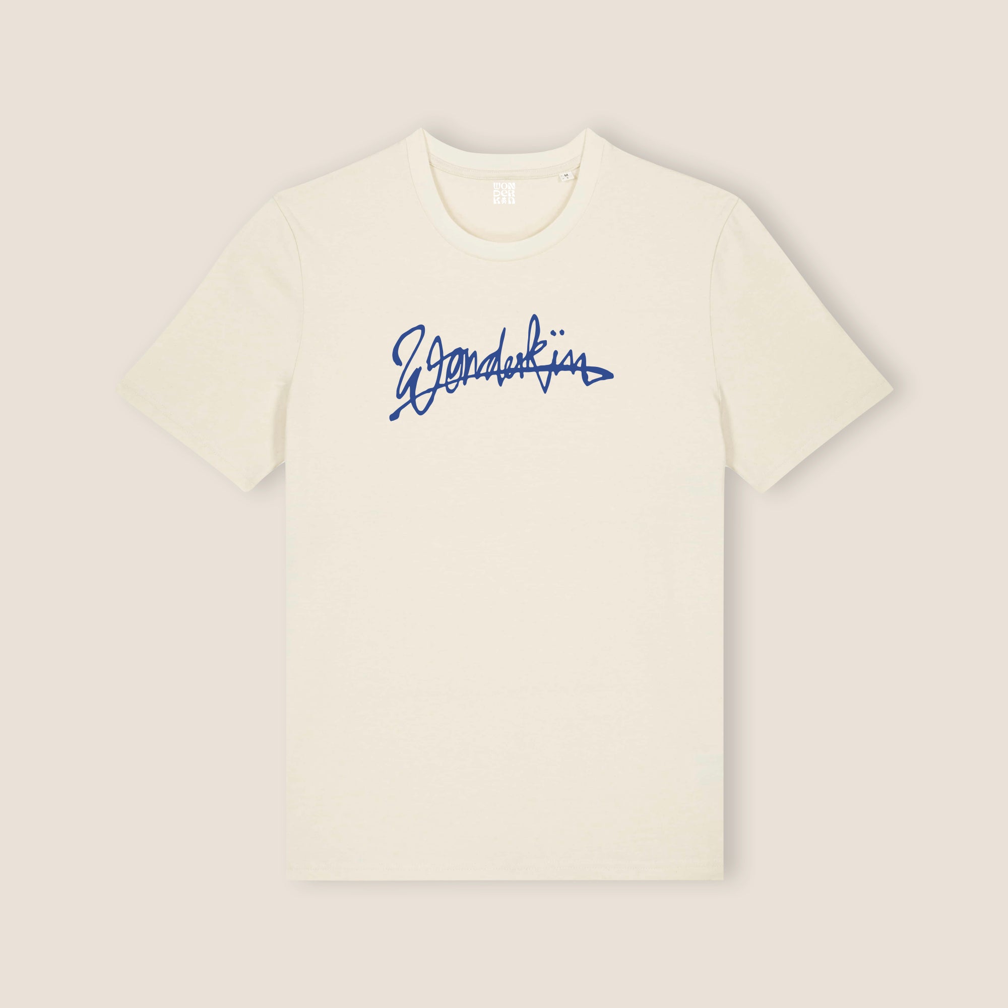 THE POP SIGNATURE TEE 180 // natural raw & blue