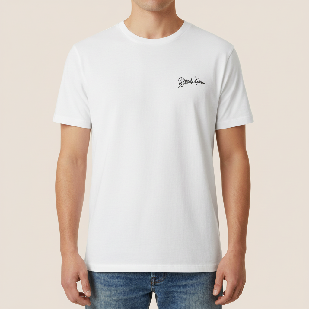 THE POP SIGNATURE TEE 180 // off white & anthracite