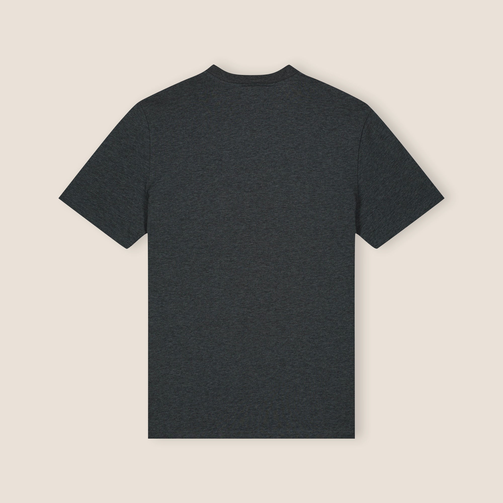 THE POP SIGNATURE TEE 180 // dark heather grey & orange