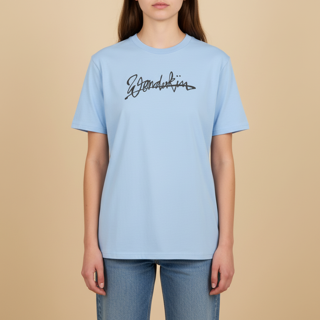 THE POP SIGNATURE TEE 180 // light blue & anthracite