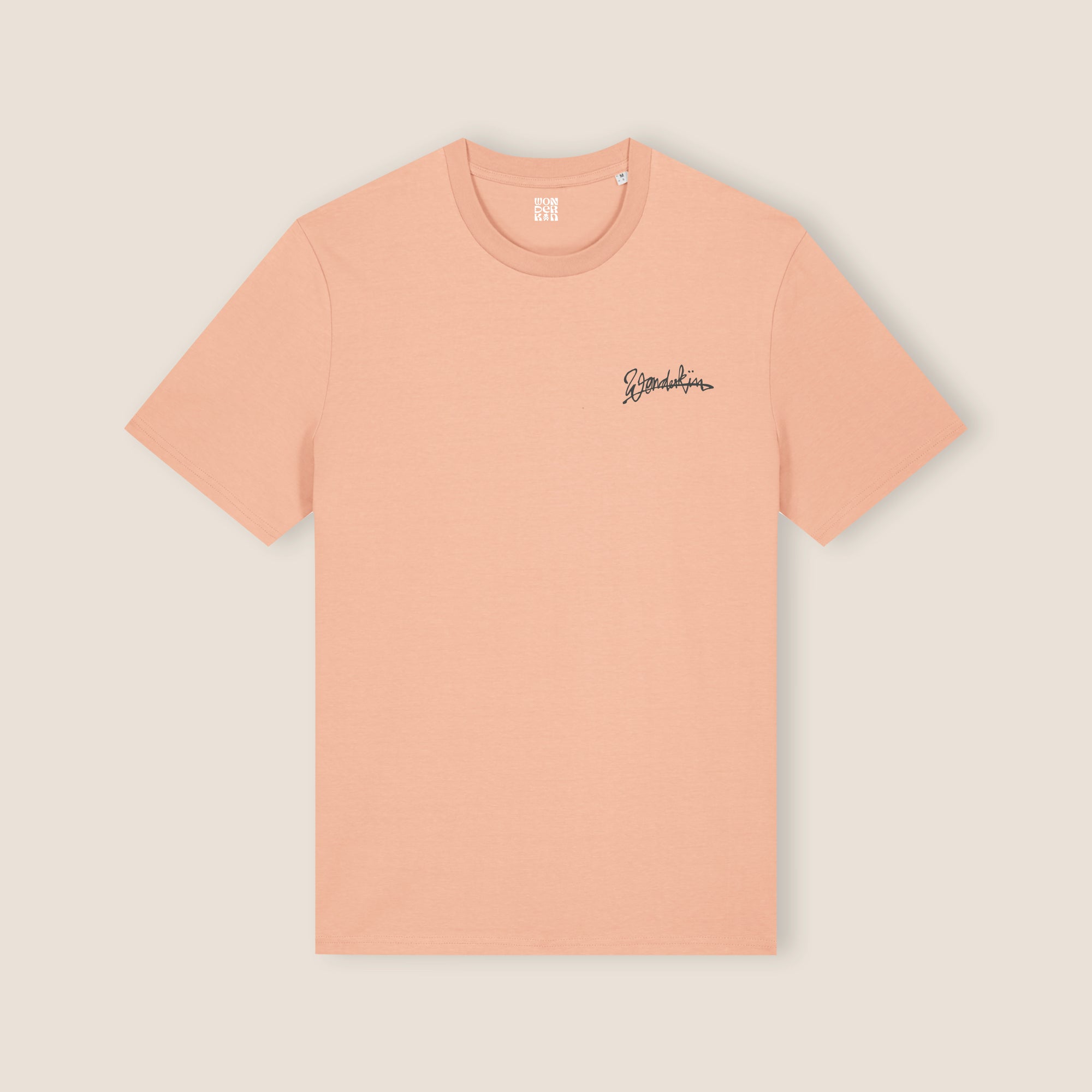 THE POP SIGNATURE TEE 180 // peach & anthracite