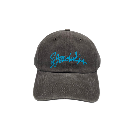 THE POP VINTAGE STREET LOGO CAP // dark grey & blue