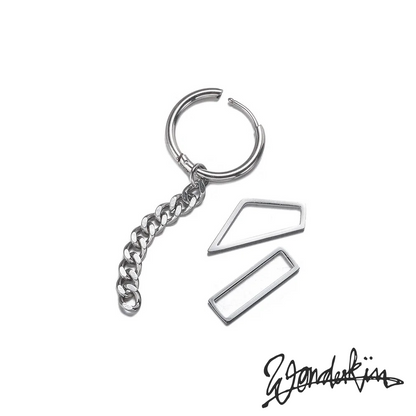 THE POP OFF M MIX EARRING // silver