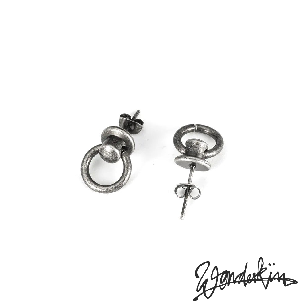 THE POP OFF KNOCKER EARRING // vintage silver