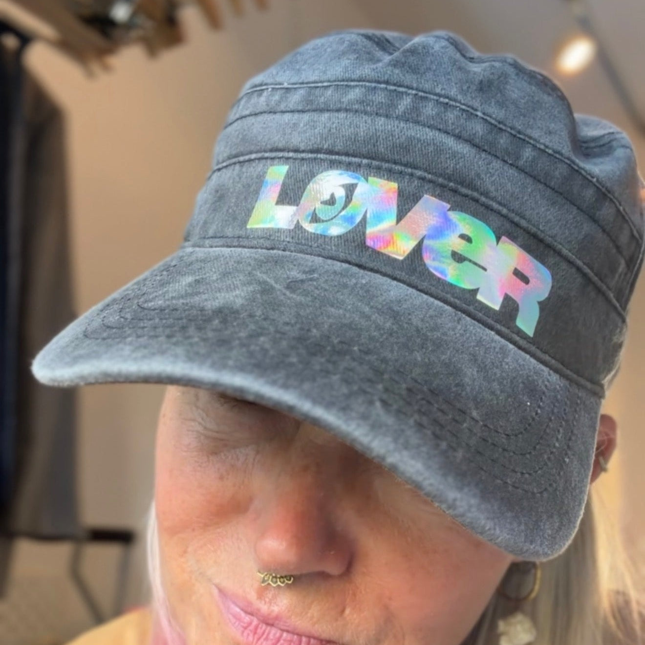 THE LOVER CAP // Black + rainbow