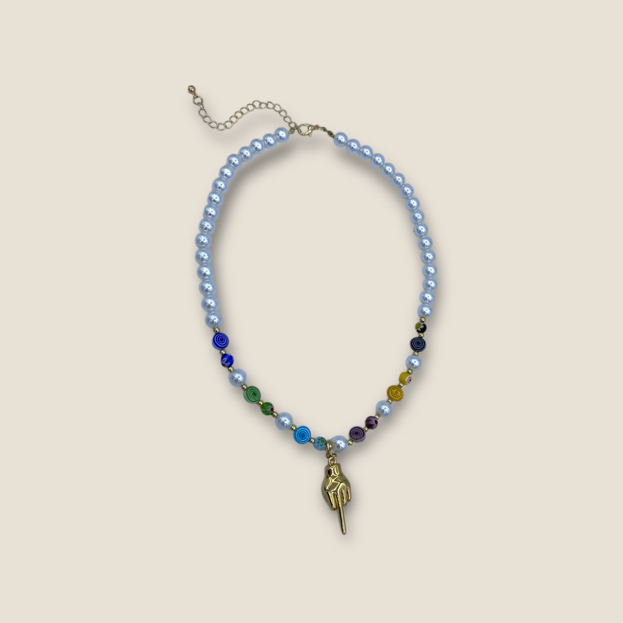 THE POPUNK NECKLACE // beads and goldplated steel