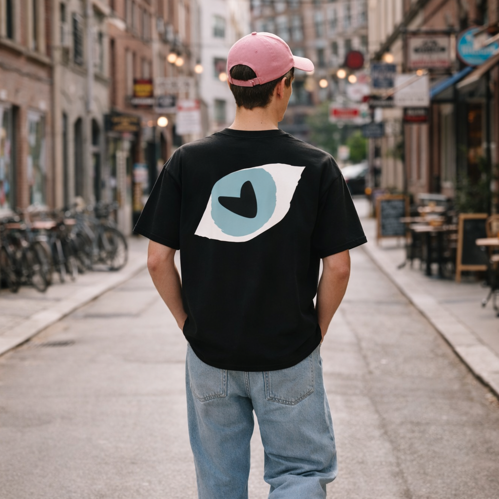 THE POPSEE EYE TEE 200 // black & off white