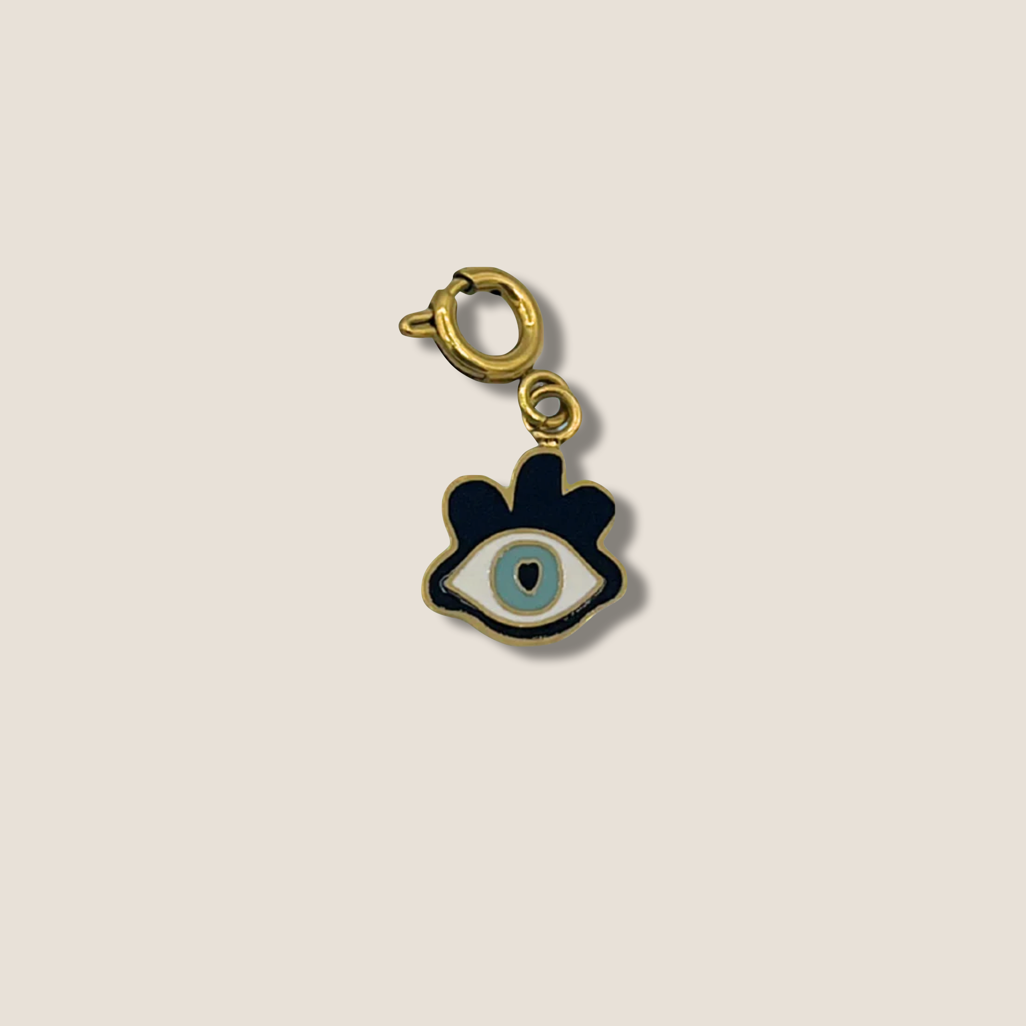 THE POPSEE CHARM // Goldplated & Black Enamel