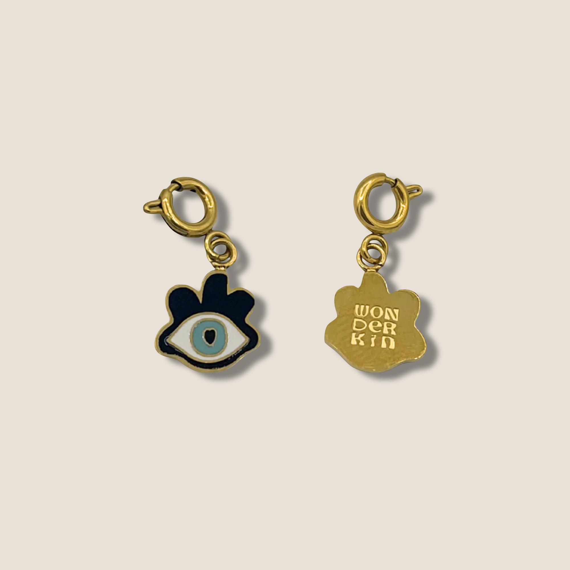 THE POPSEE CHARM // Goldplated & Black Enamel