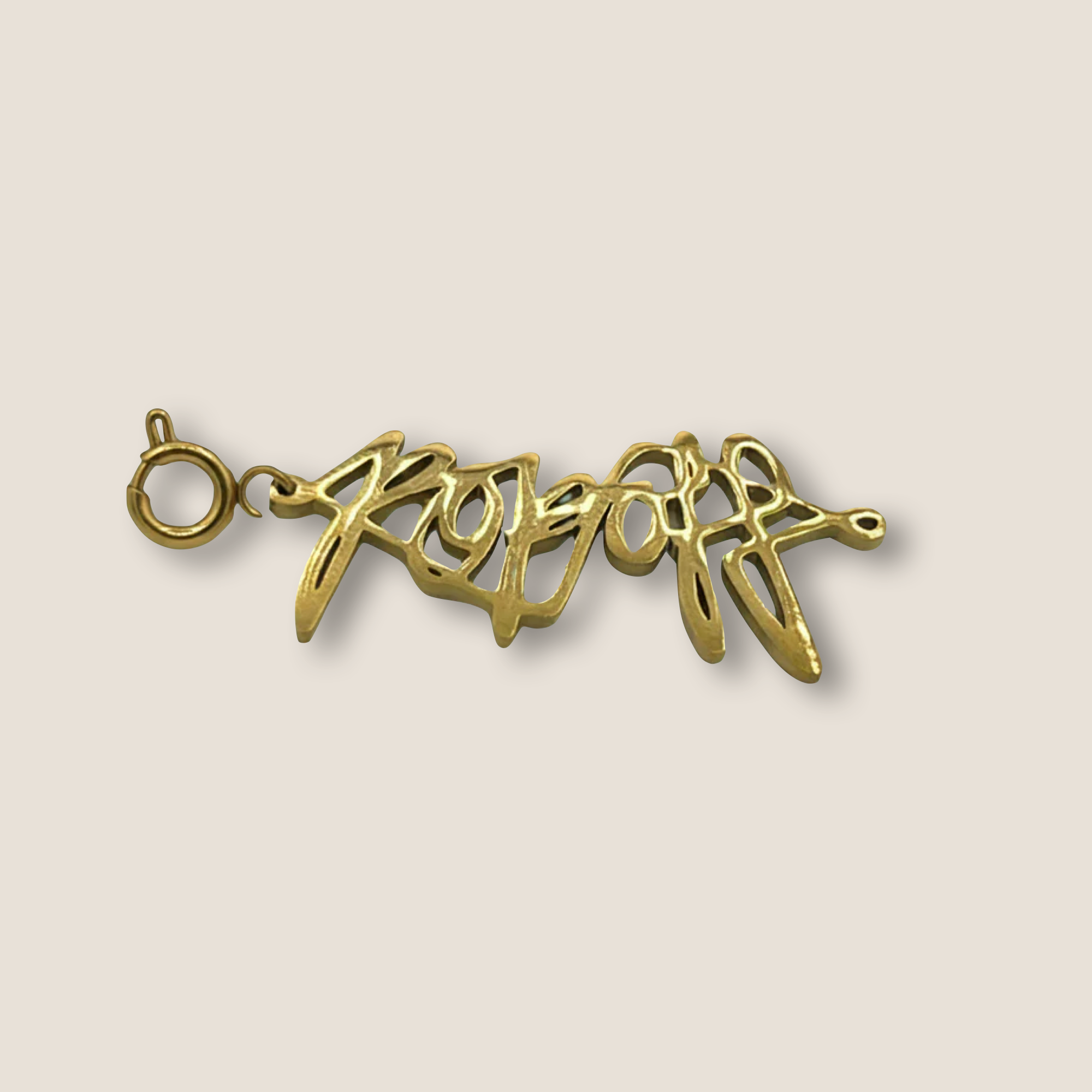 THE POPOFF STREET CHARM // Goldplated Steel