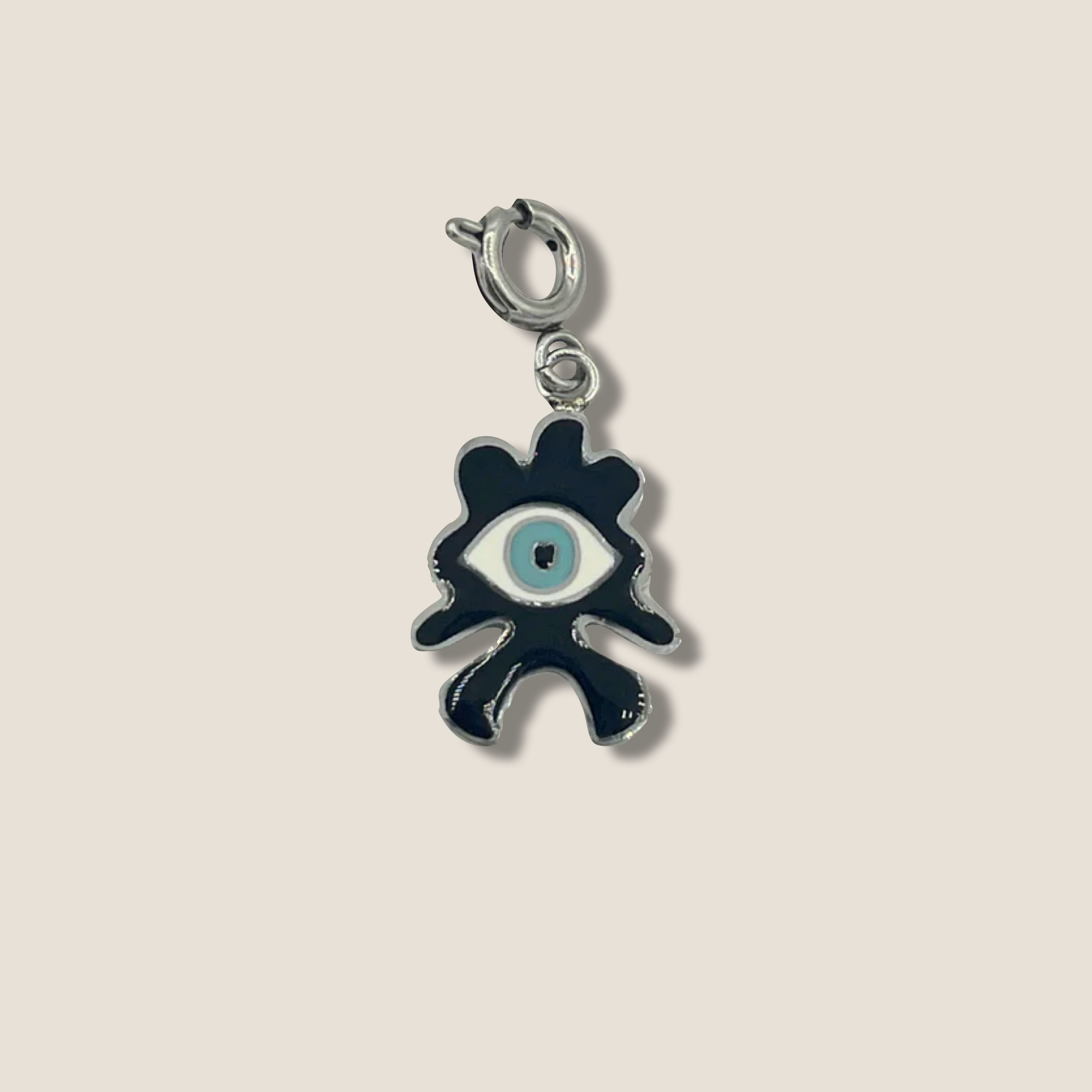 THE POPKIN CHARM // Stainless Steel Black Enamel