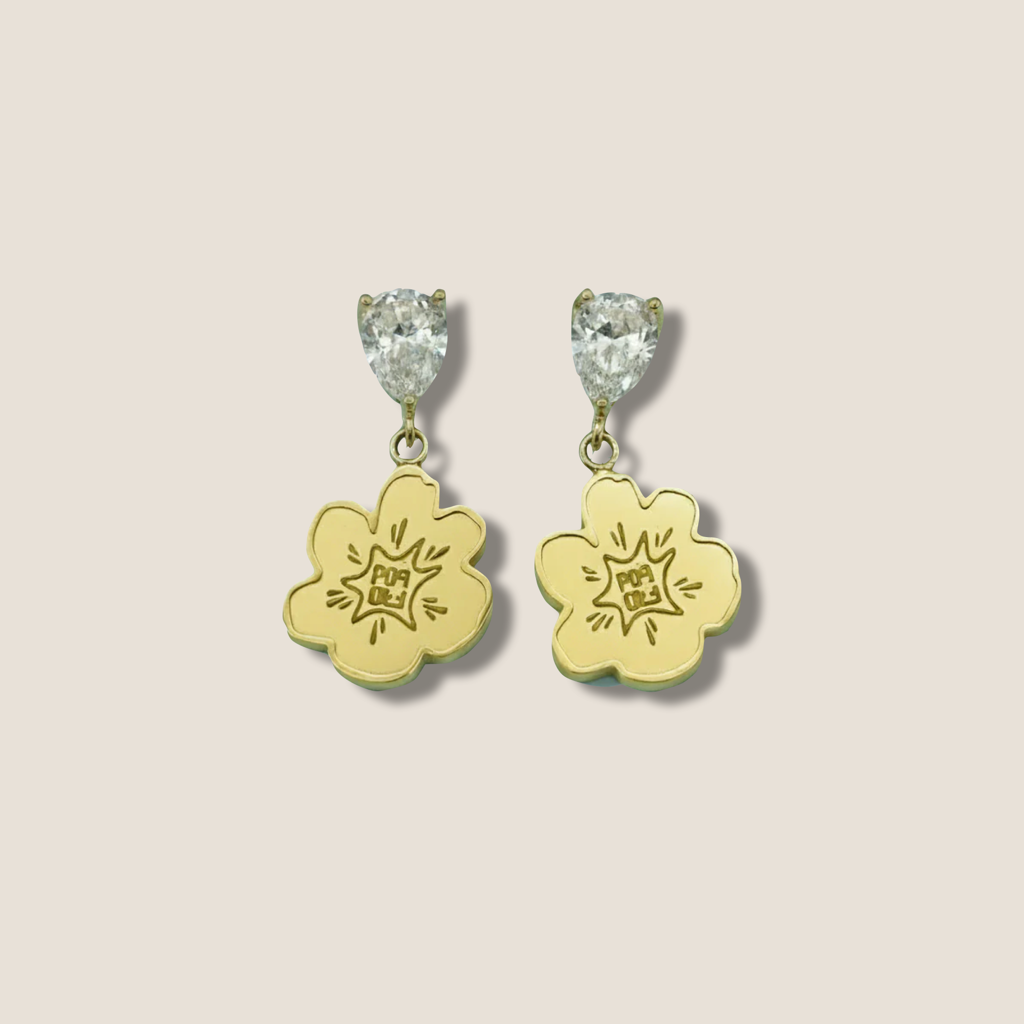 THE POWER POP SHINE EARRING // Gold