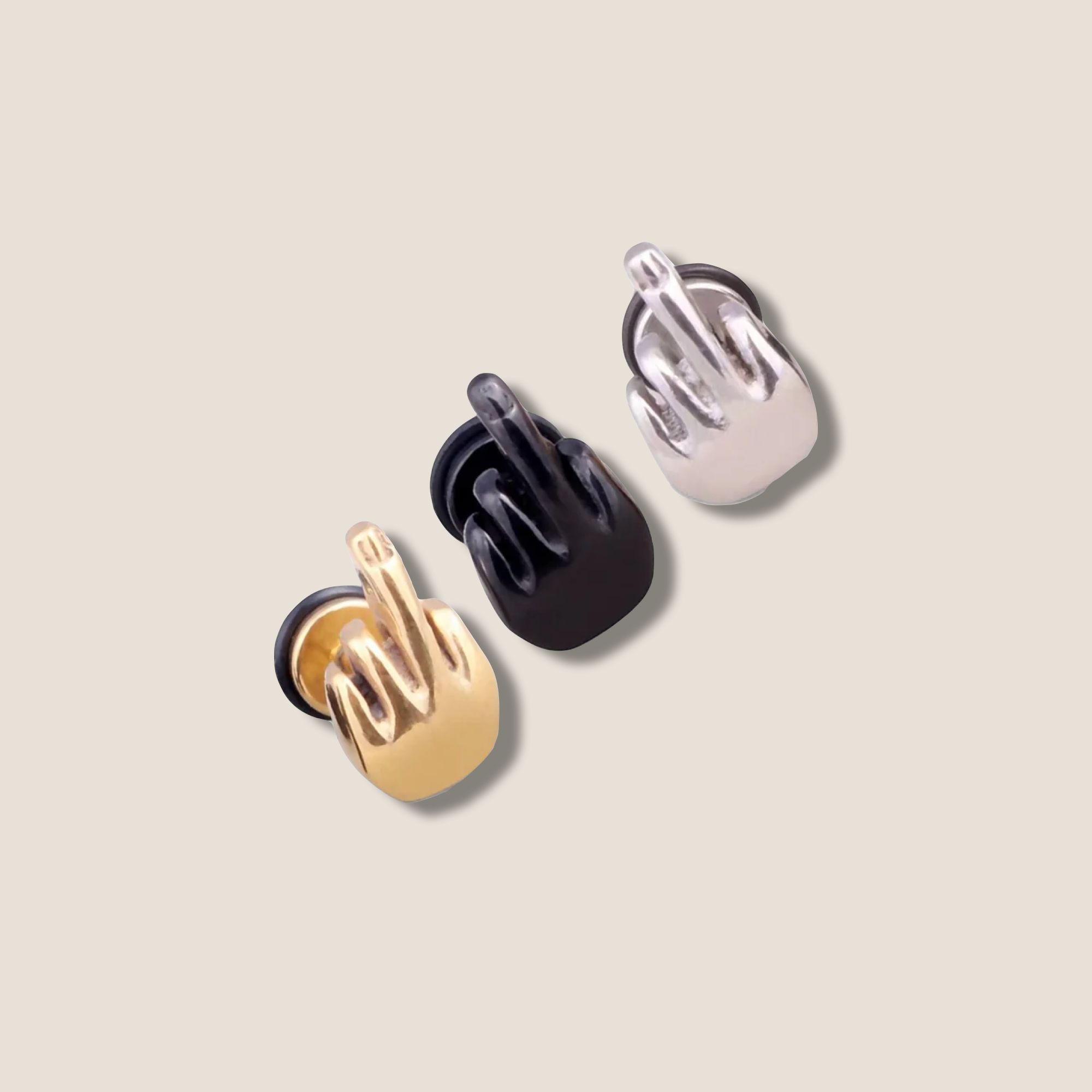 THE POPFUCK EARRING SINGLE / steel