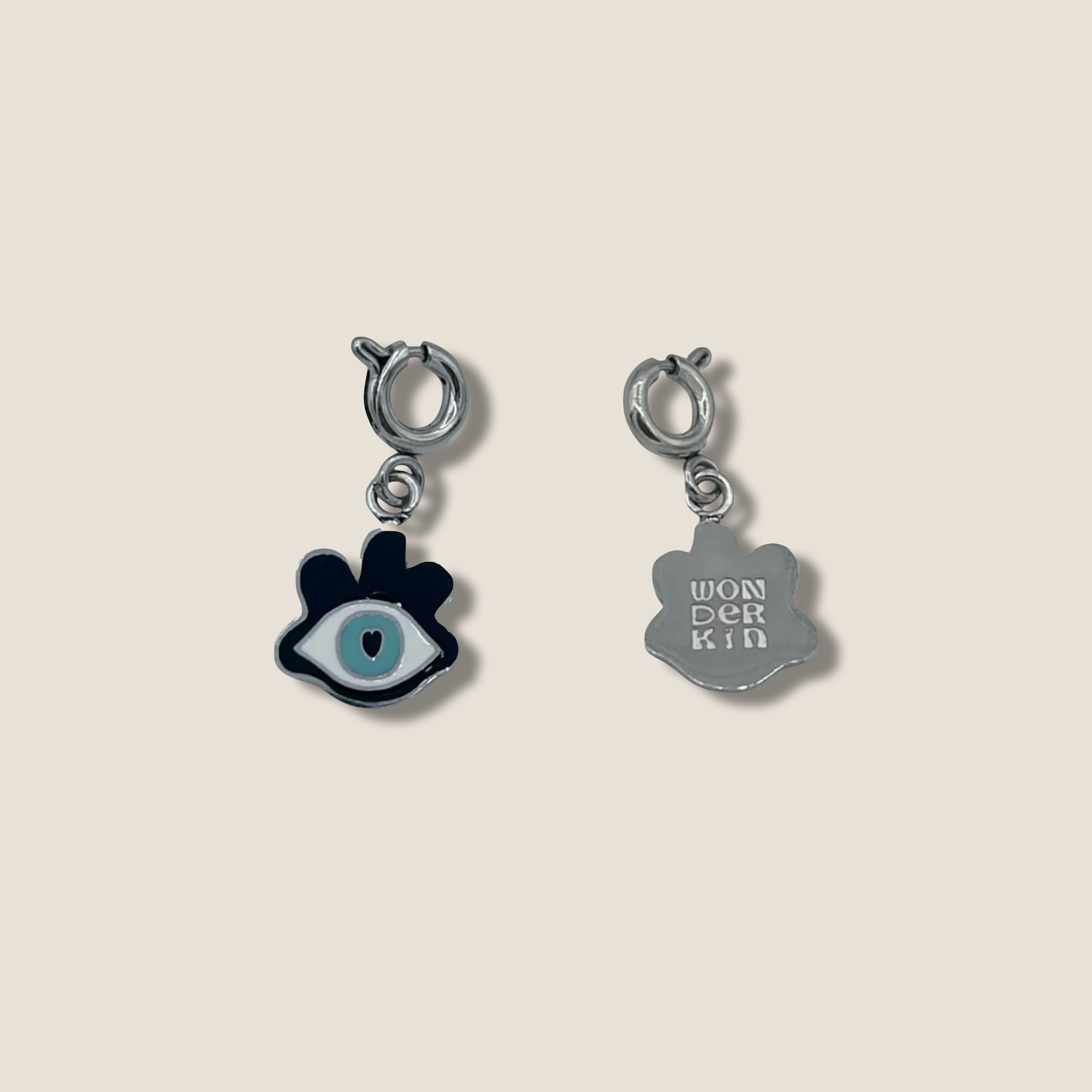 THE POPSEE CHARM // Stainless Steel & Black Enamel