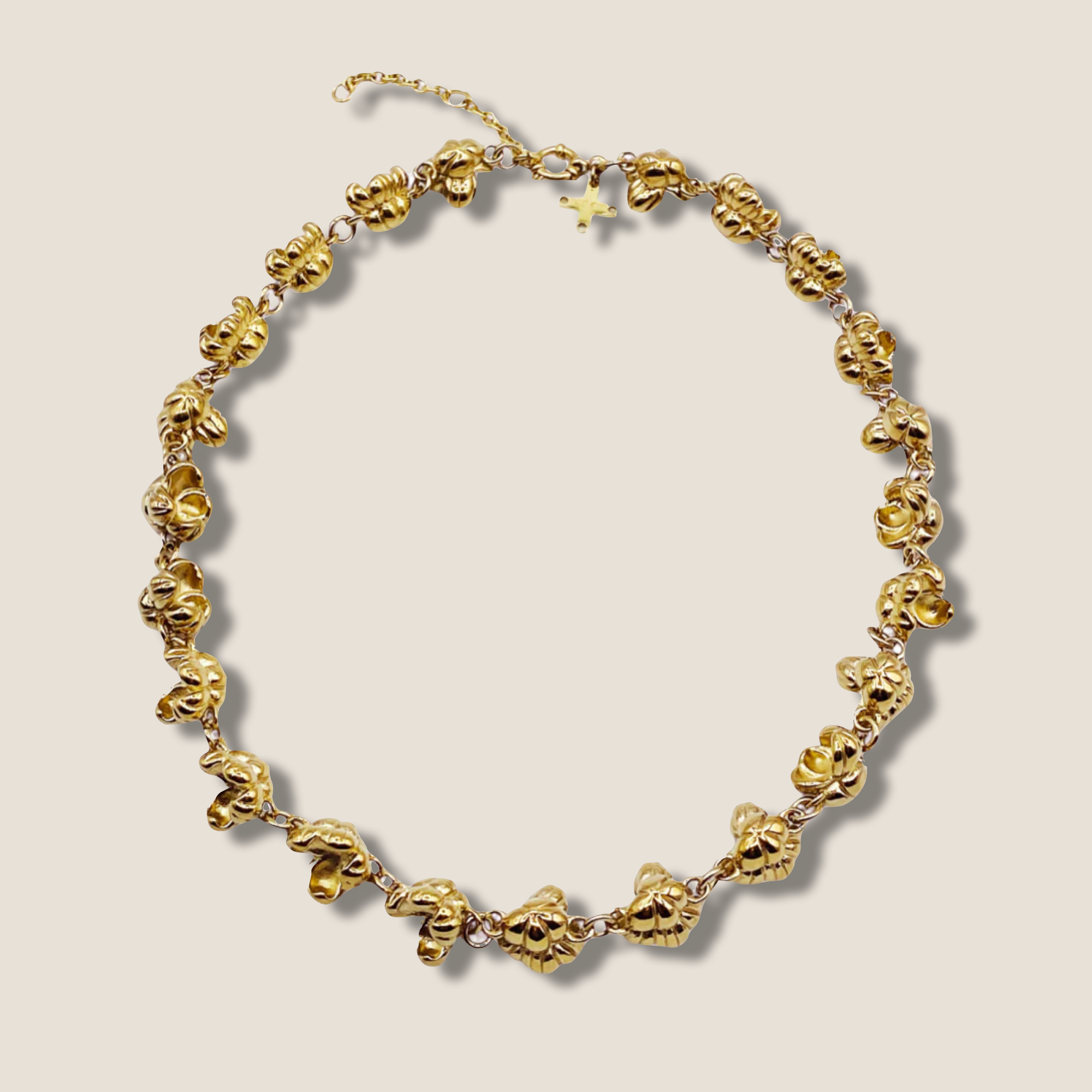 THE POPCORN KIN NECKLACE / gold