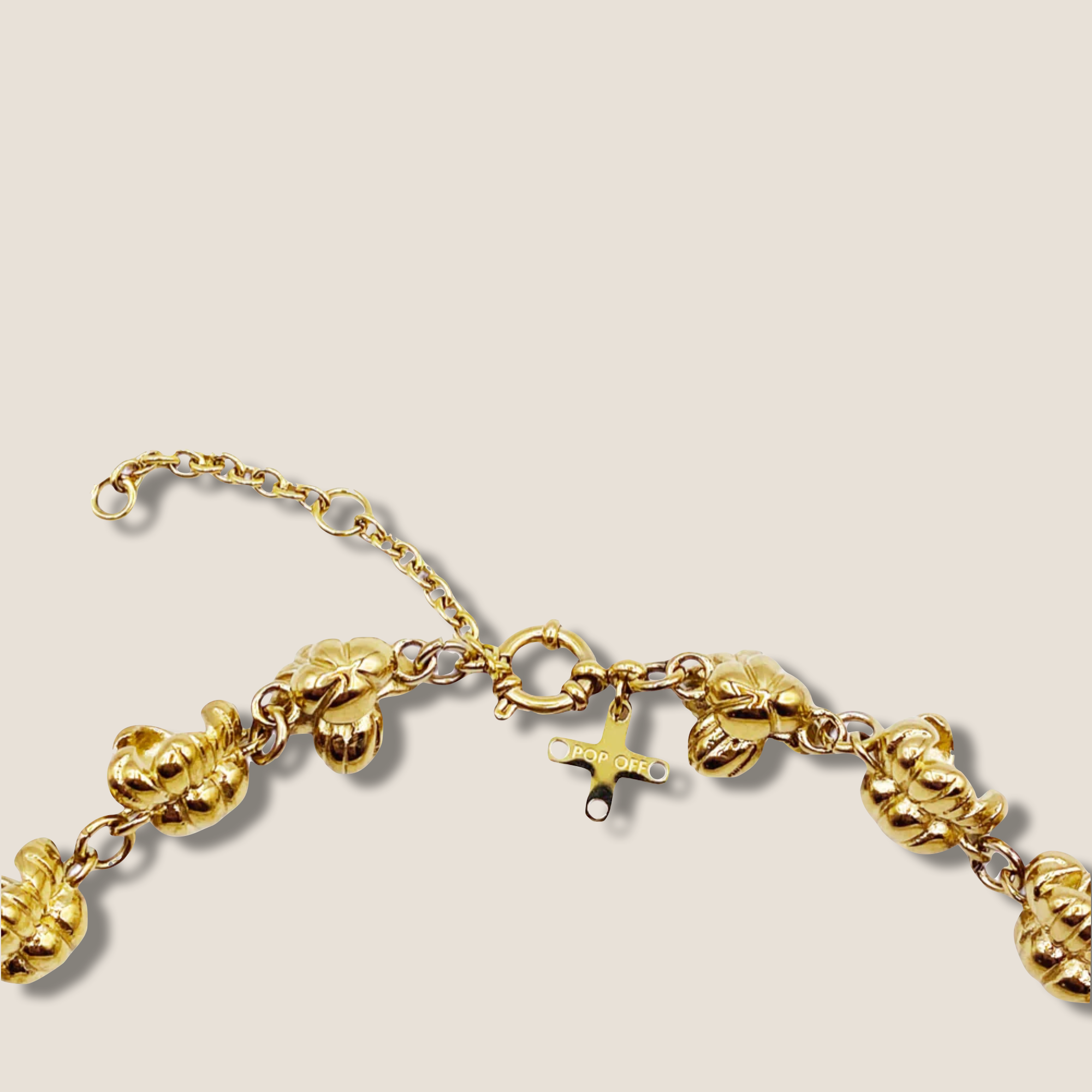 THE POPCORN KIN NECKLACE / gold