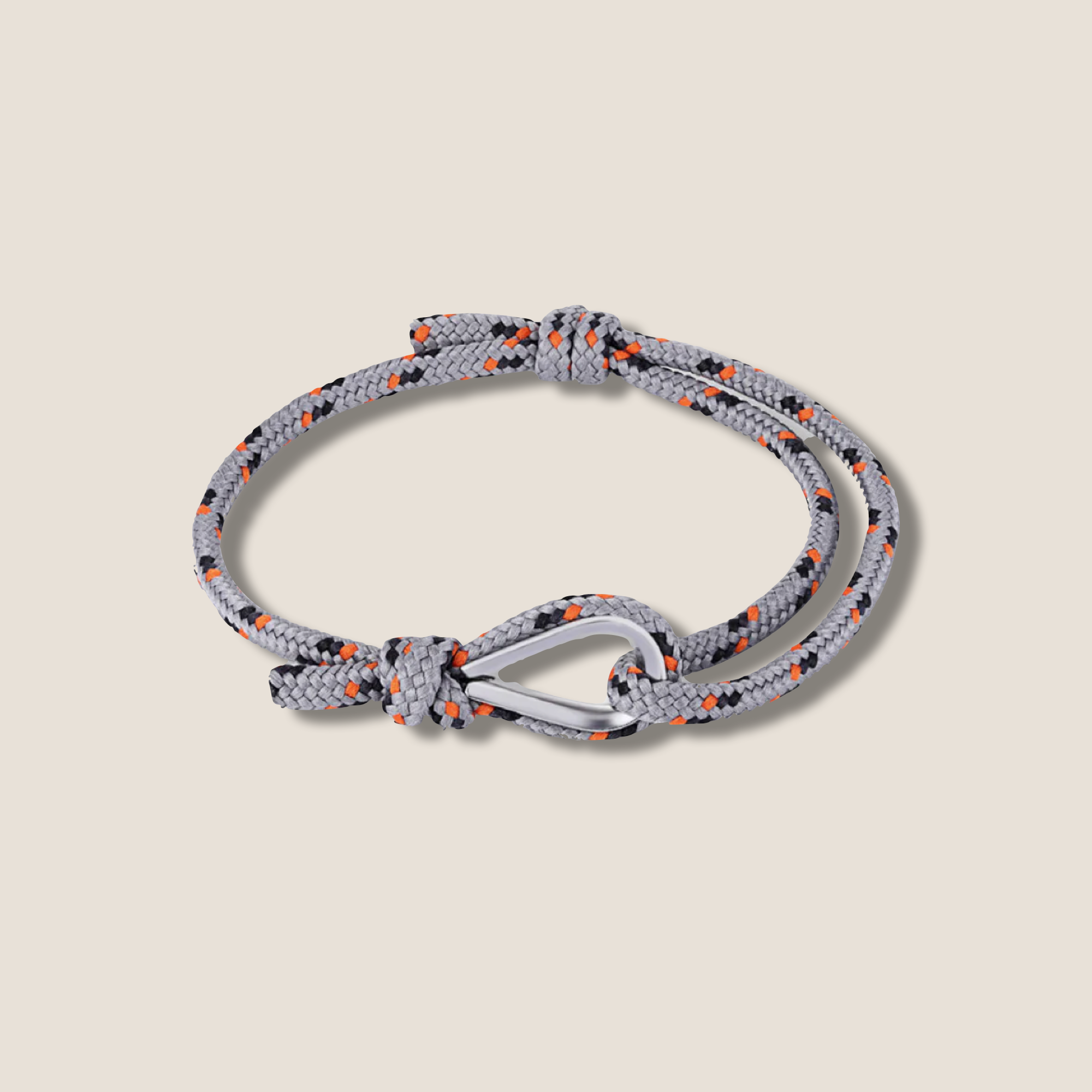 THE POP HOOK BRACELET // grey orange