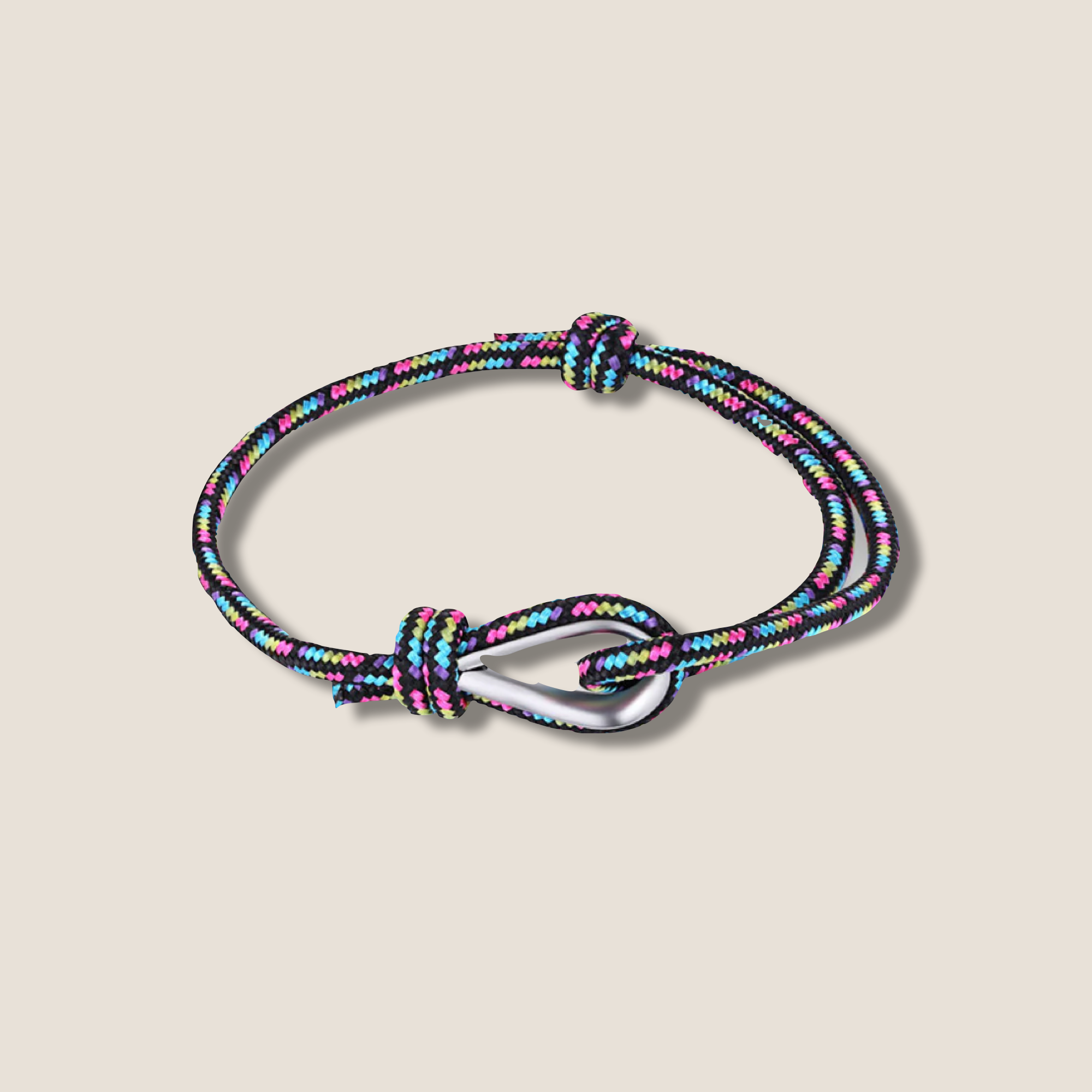 THE POP HOOK BRACELET // black pink