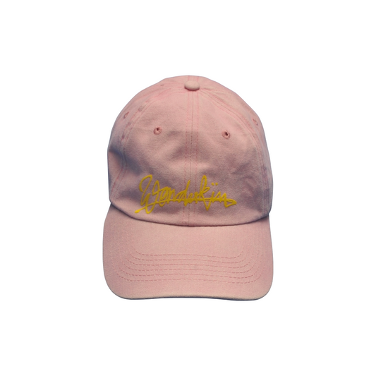 THE POP VINTAGE STREET LOGO CAP // pink & yellow