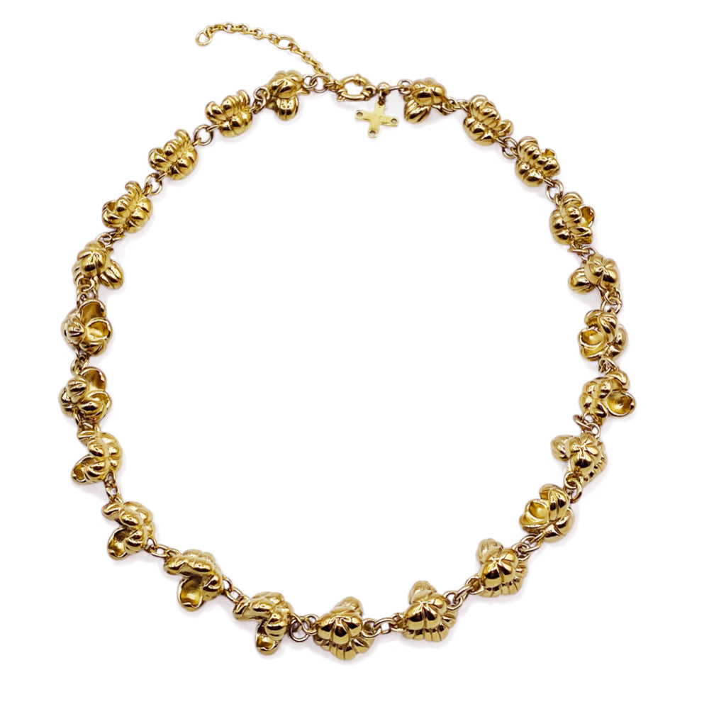 THE POPCORN KIN NECKLACE / gold