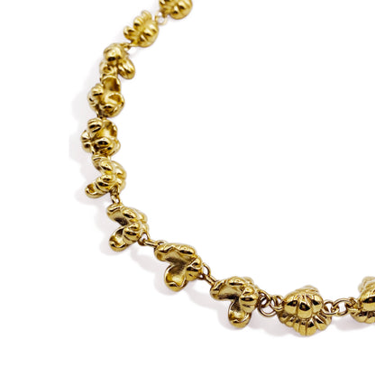 THE POPCORN KIN NECKLACE / gold