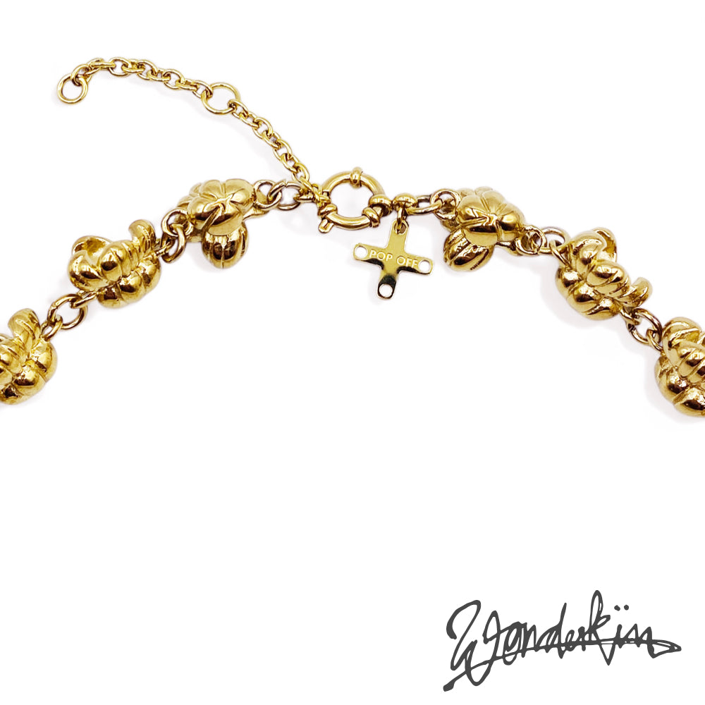 THE POPCORN KIN NECKLACE / gold