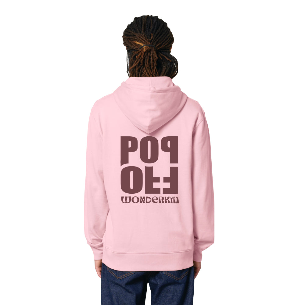 THE POP ZIP HOODIE 350 // light pink with burgundy