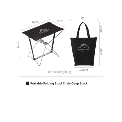 THE PORTABLE FOLDABLE CHAIR / deep black