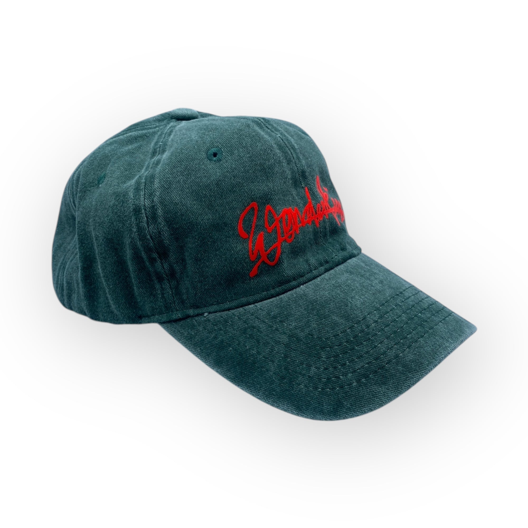 THE POP VINTAGE STREET LOGO CAP // Green & Neon Orange