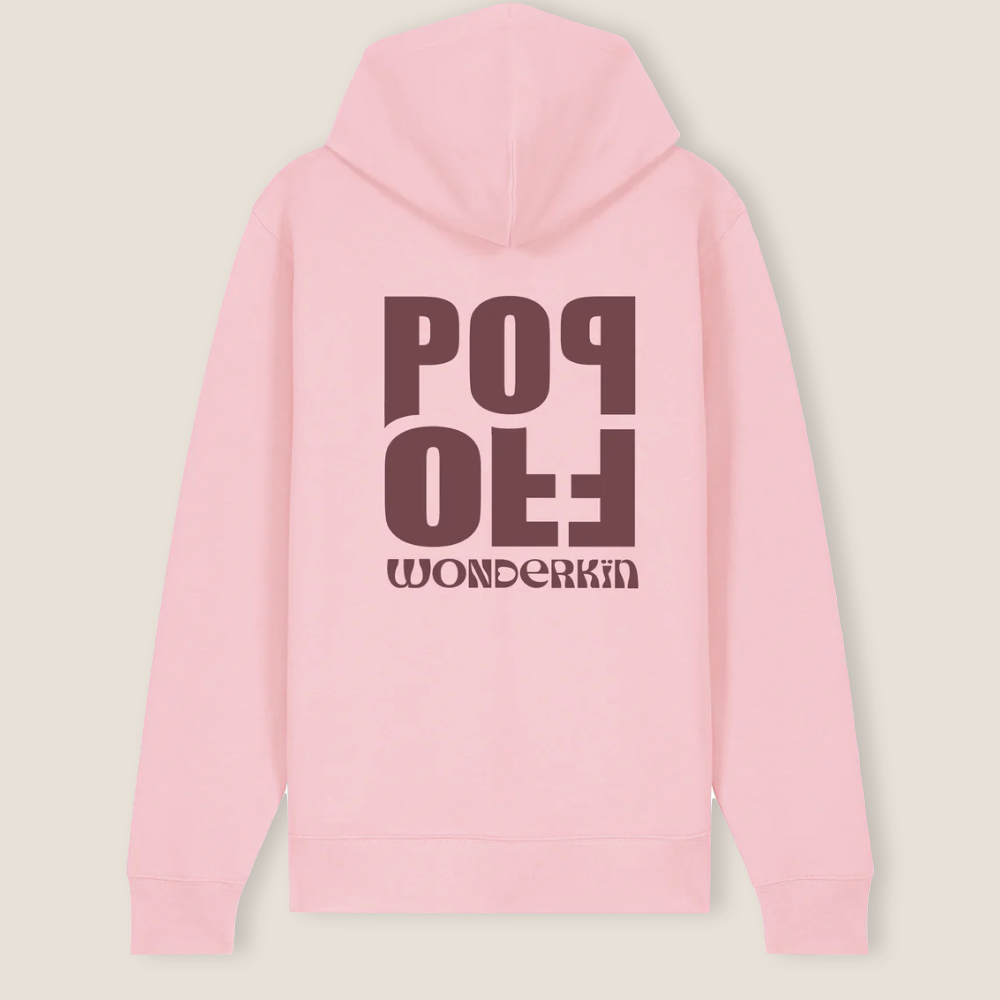 THE POP ZIP HOODIE 350 // light pink with burgundy