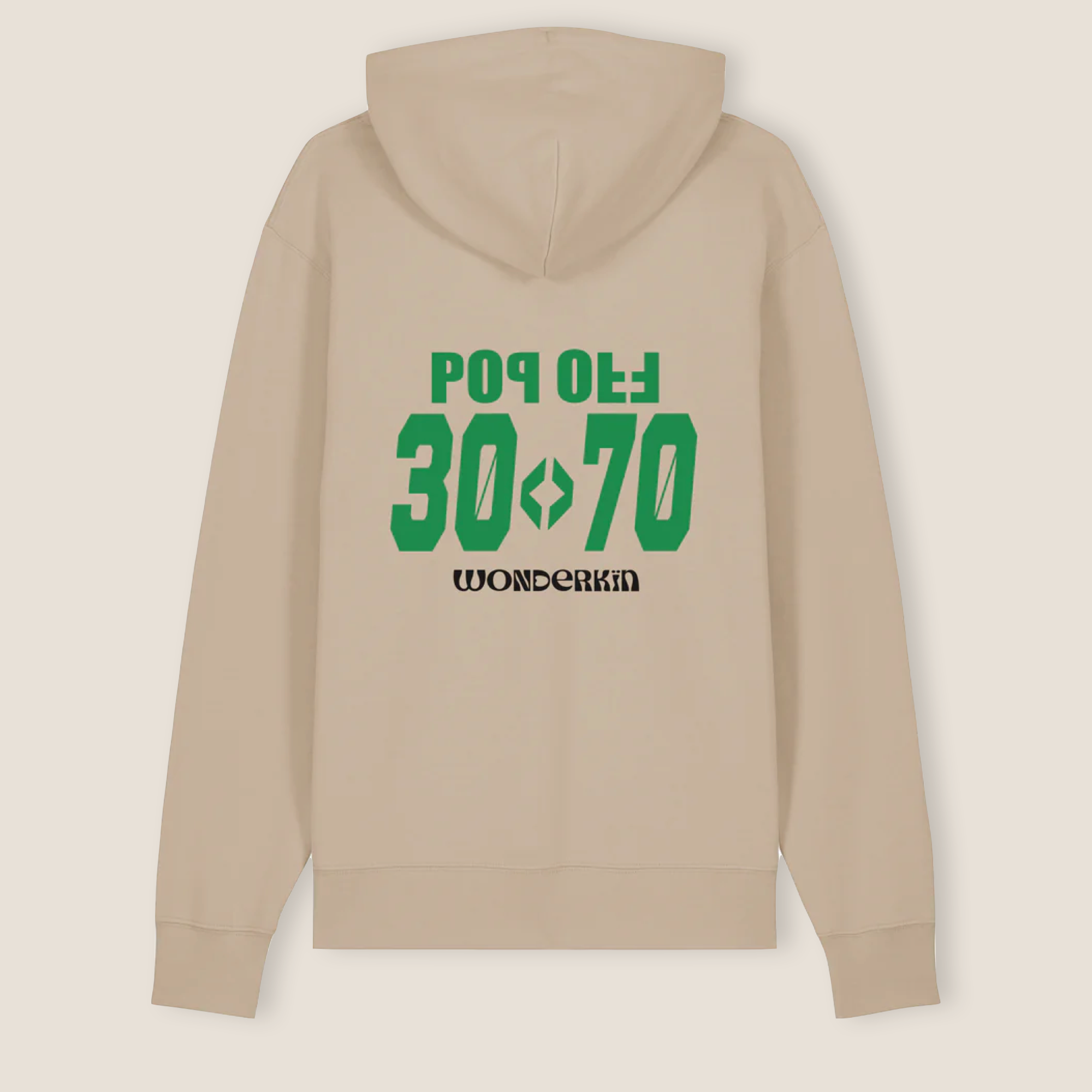 THE POP HOODIE 350 // dessert dust with green