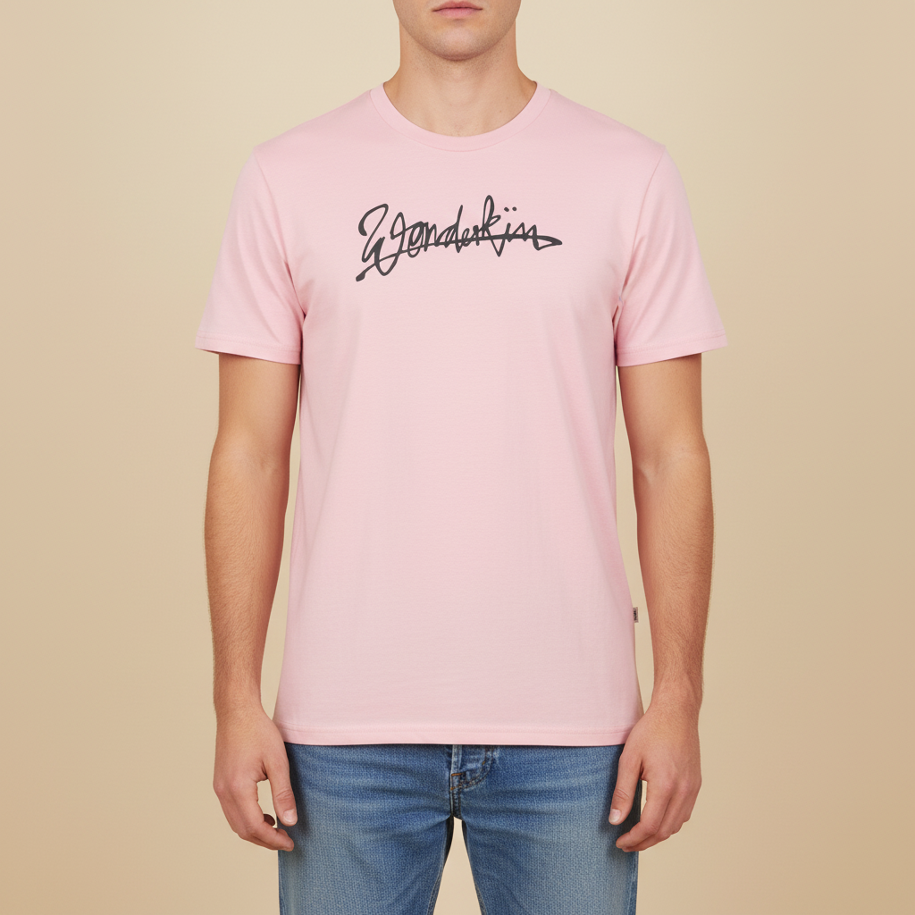 THE POP SIGNATURE TEE 180 // light pink & anthracite