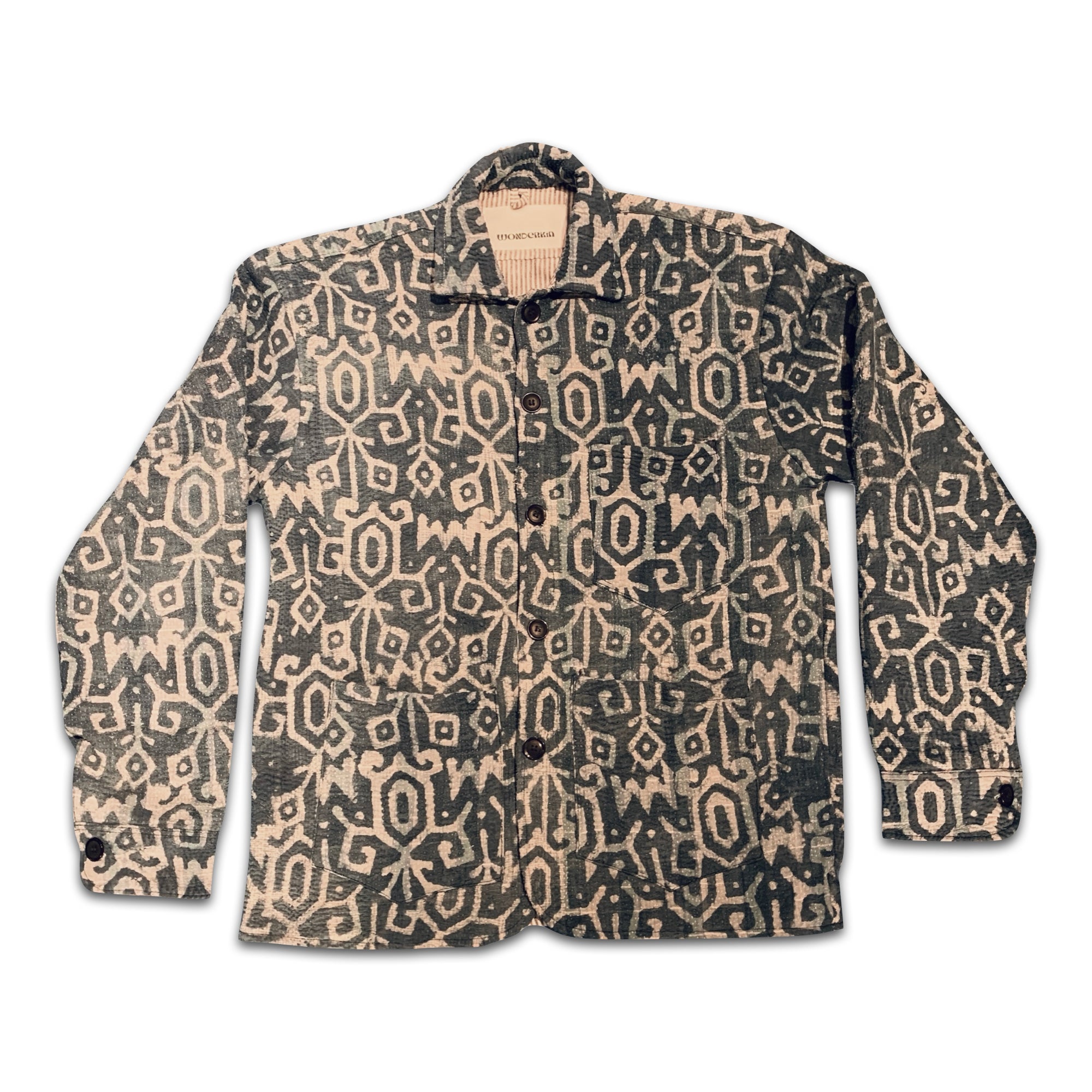 THE LONG INDIGO KANTHA JACKET // #164