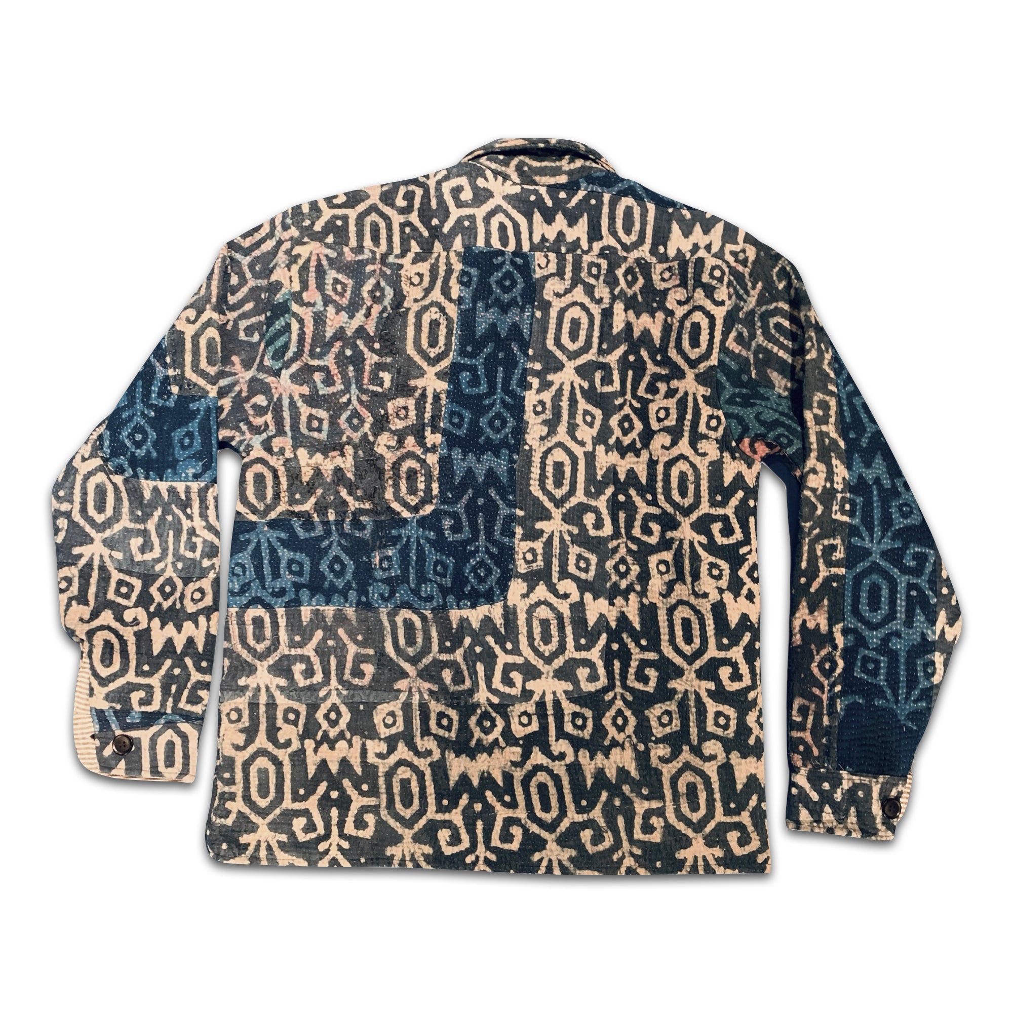 THE LONG INDIGO KANTHA JACKET // #165