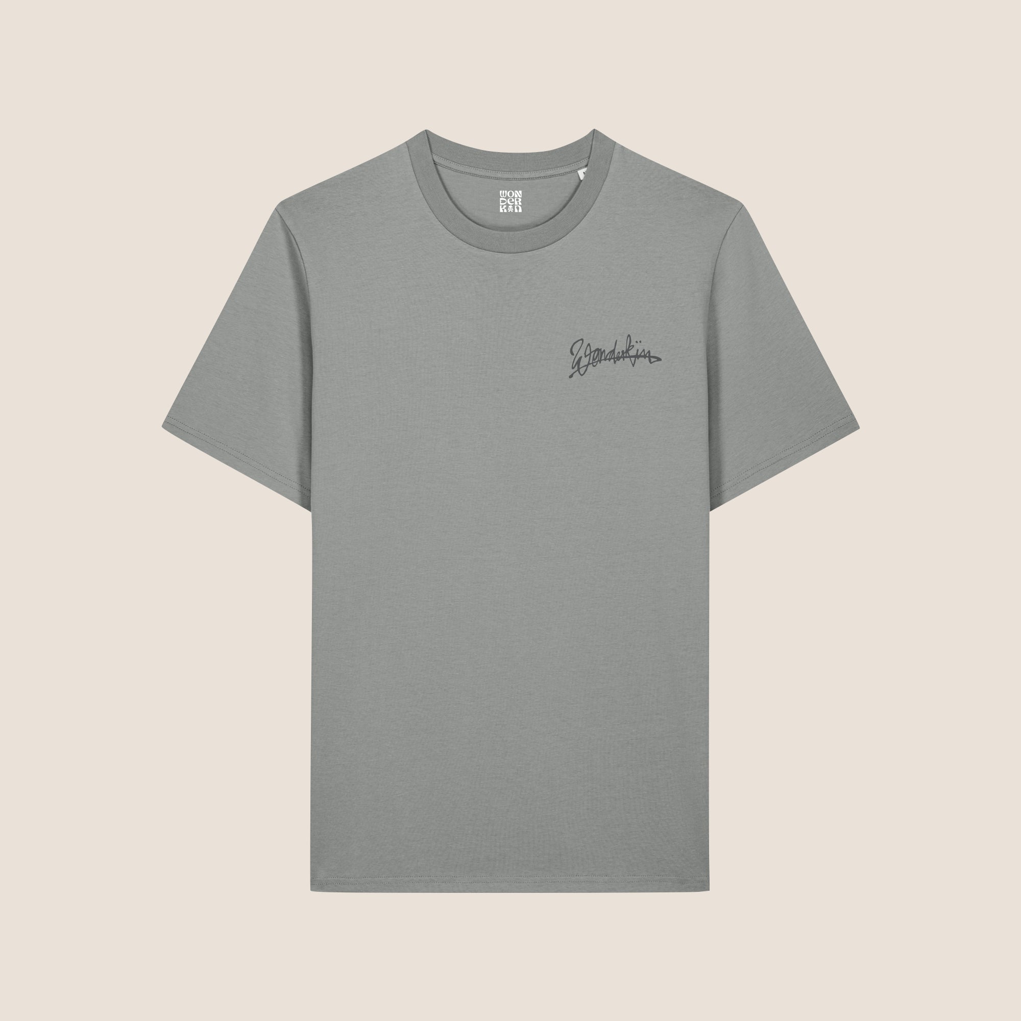 THE LOVER STATEMENT TEE 180 // misty grey & orange