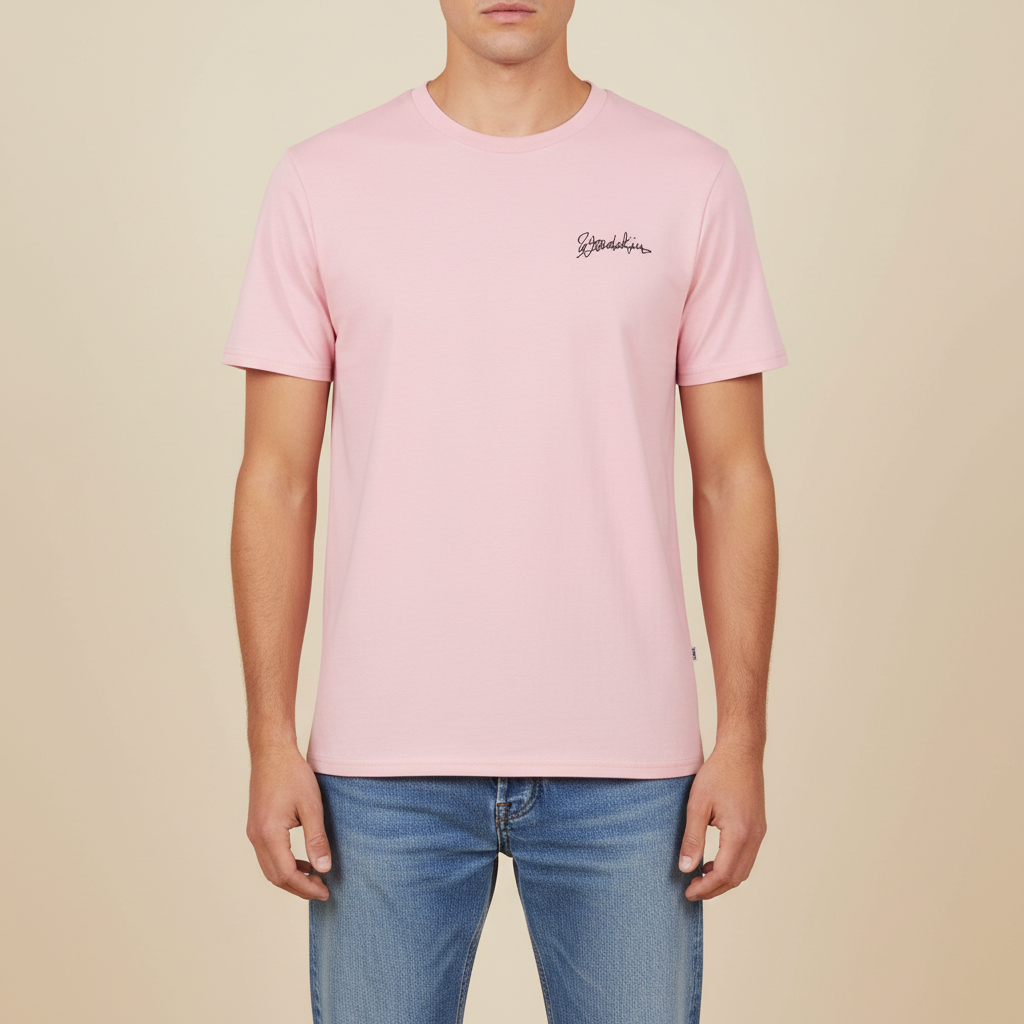 THE LOVER STATEMENT TEE 180 // cotton pink & faded black